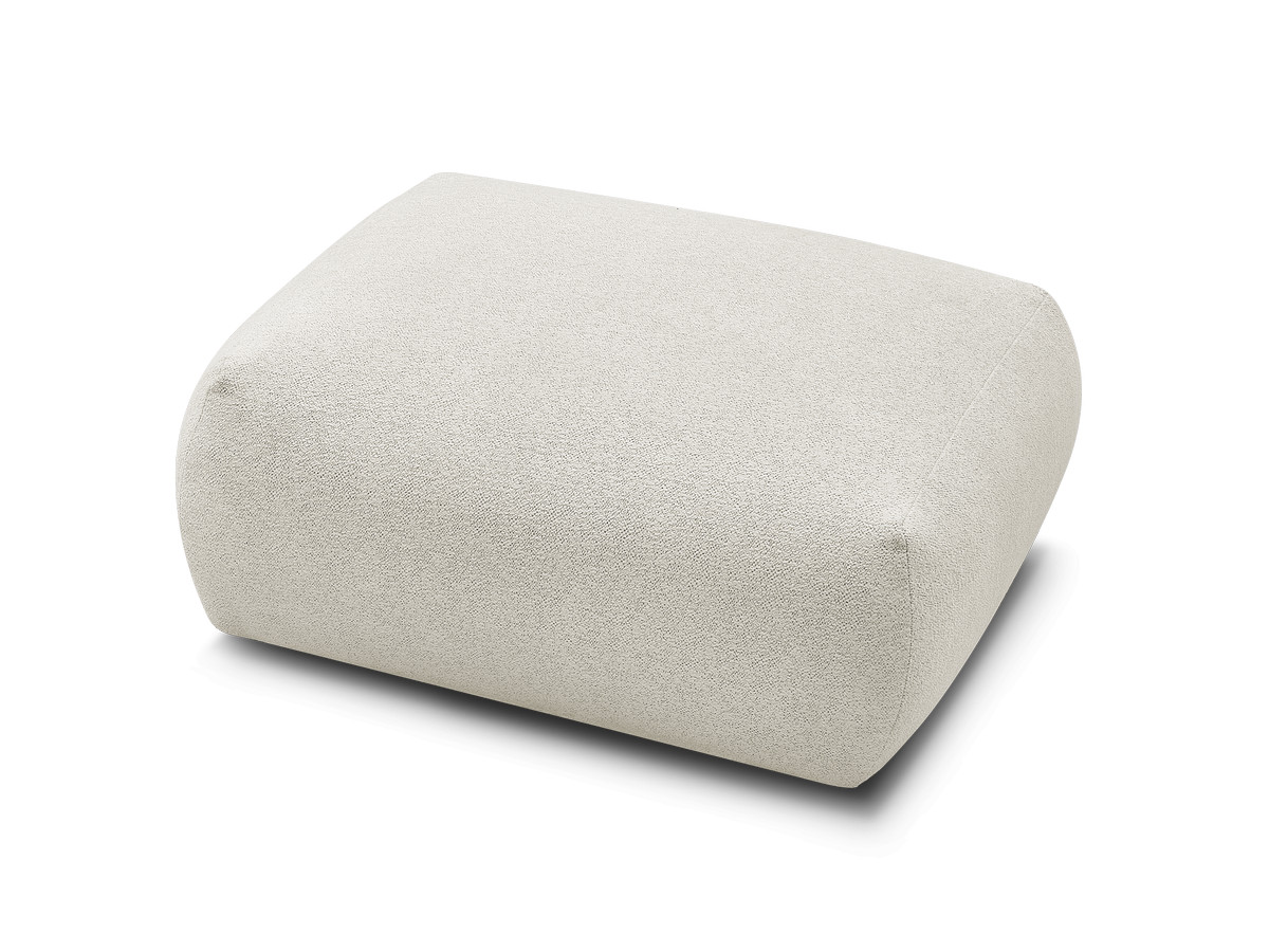 Bobochic Voltaire Pouf 106 × 90 cm Melange-Stoff Weiß