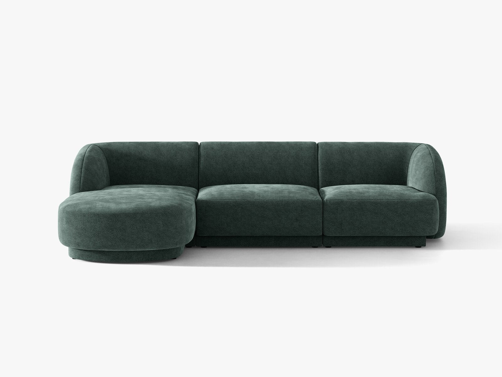 Micadoni Ecksofa Miley 4-Sitzer Links Chenille Haga Petrol