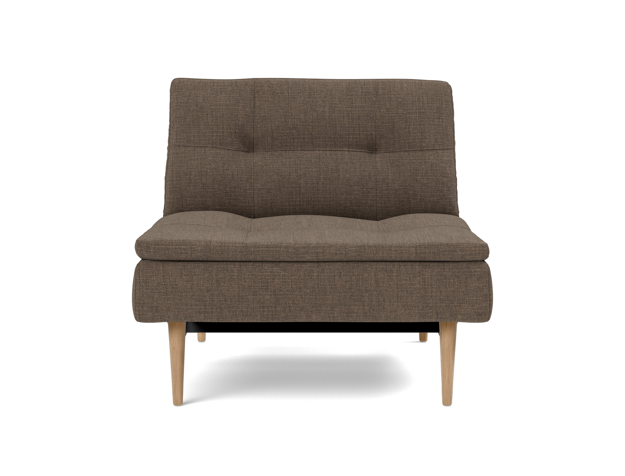 Sessel Dublexo Chenille Esina 411-Cedar-Brown Beine Styletto Eiche hell