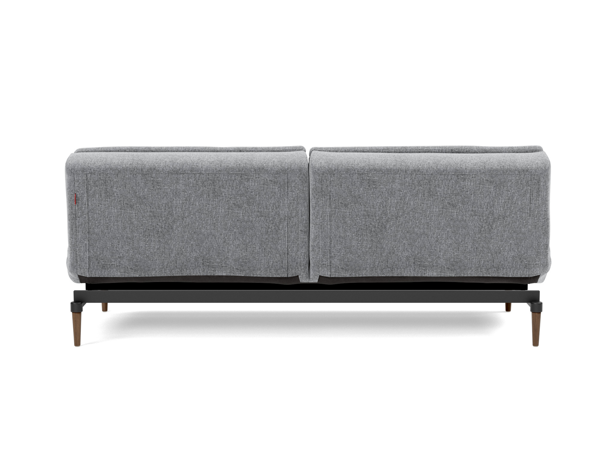 Schlafsofa Dublexo Strukturierter Stoff Twist 565-Granite Beine Styletto Eiche dunkel