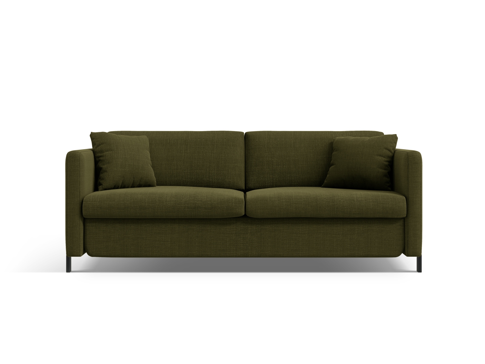 Micadoni Schlafsofa Gloria 2-Sitzer Strukturierter Stoff Grün 205x140