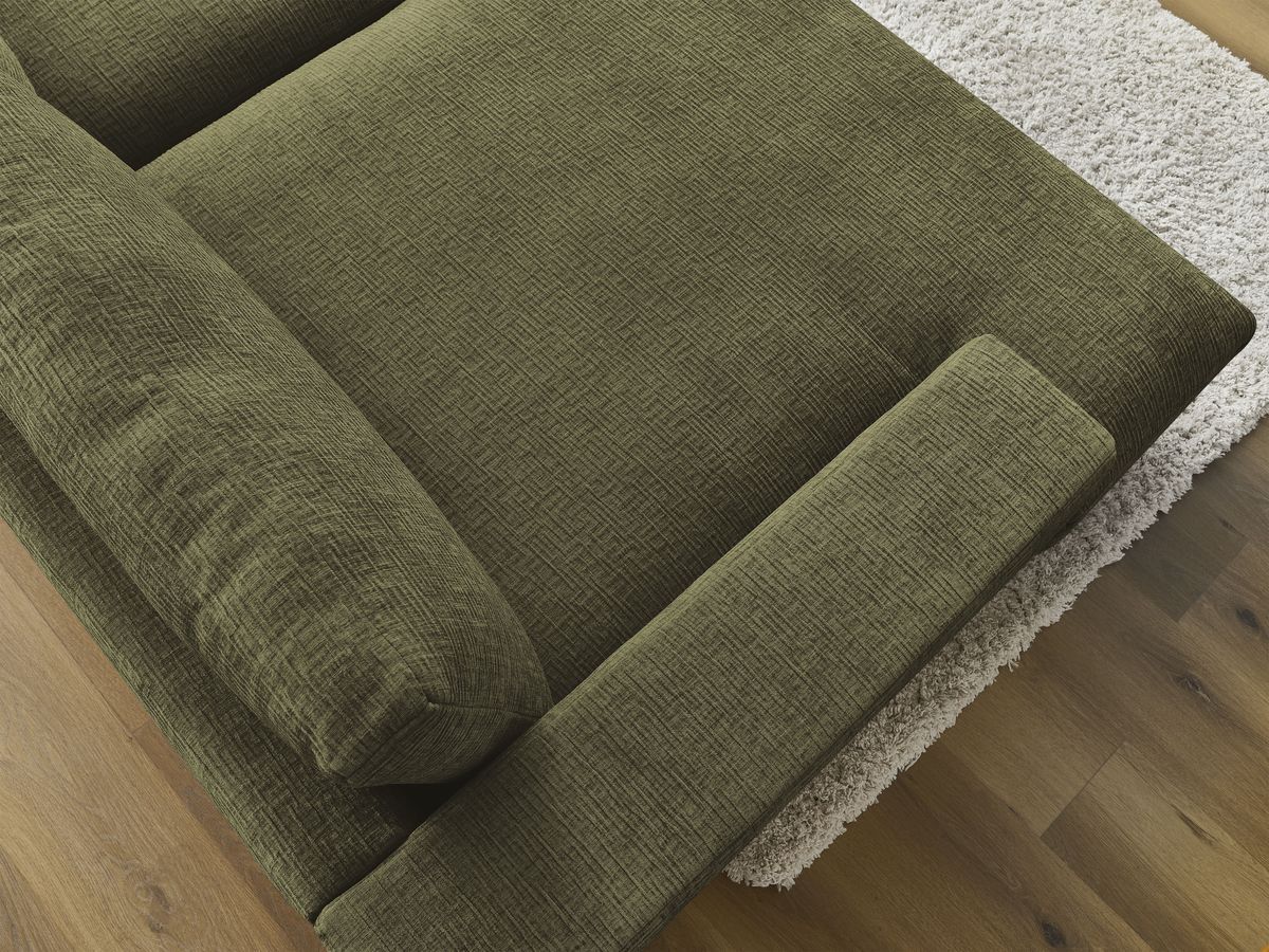 Bobochic Leonard Sofa 4-Sitzer 234 × 159 cm Strukturstoff Grün