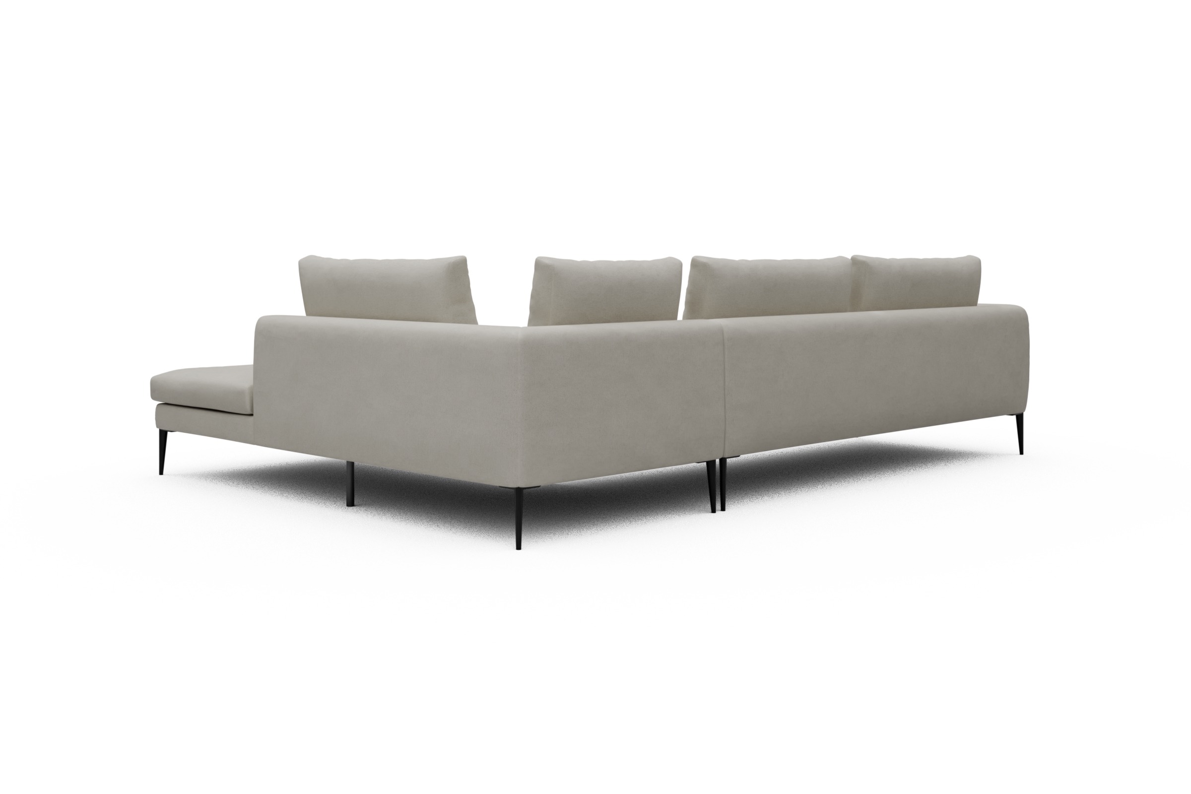 Ecksofa Paul Relax-Ecke links mit 3-Sitzer Denari-Clean-Beige