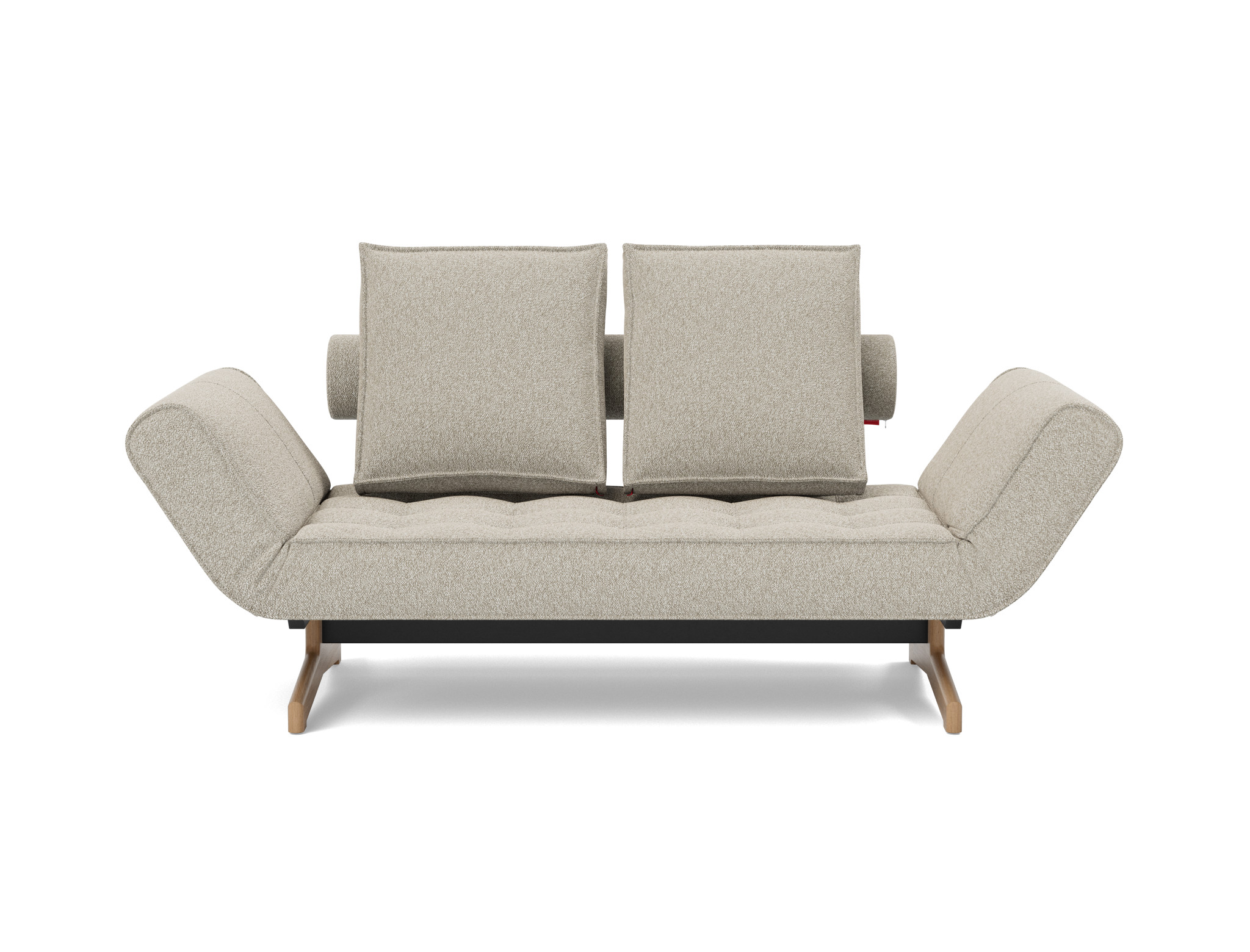 Tagesbett Ghia Boucle Skandi 539-Beige Beine Eiche
