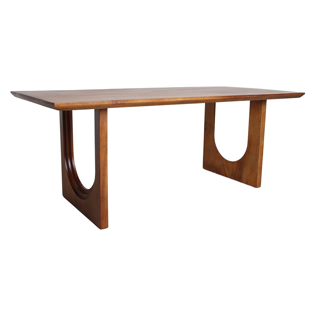 Raw Materials Bullnose Esstisch Eckig Arch Gestellausführung Braun 180cm