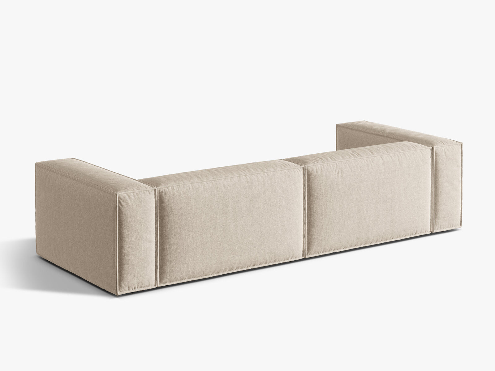 Micadoni Sofa Nuria 5-Sitzer Strukturierter Stoff Beige