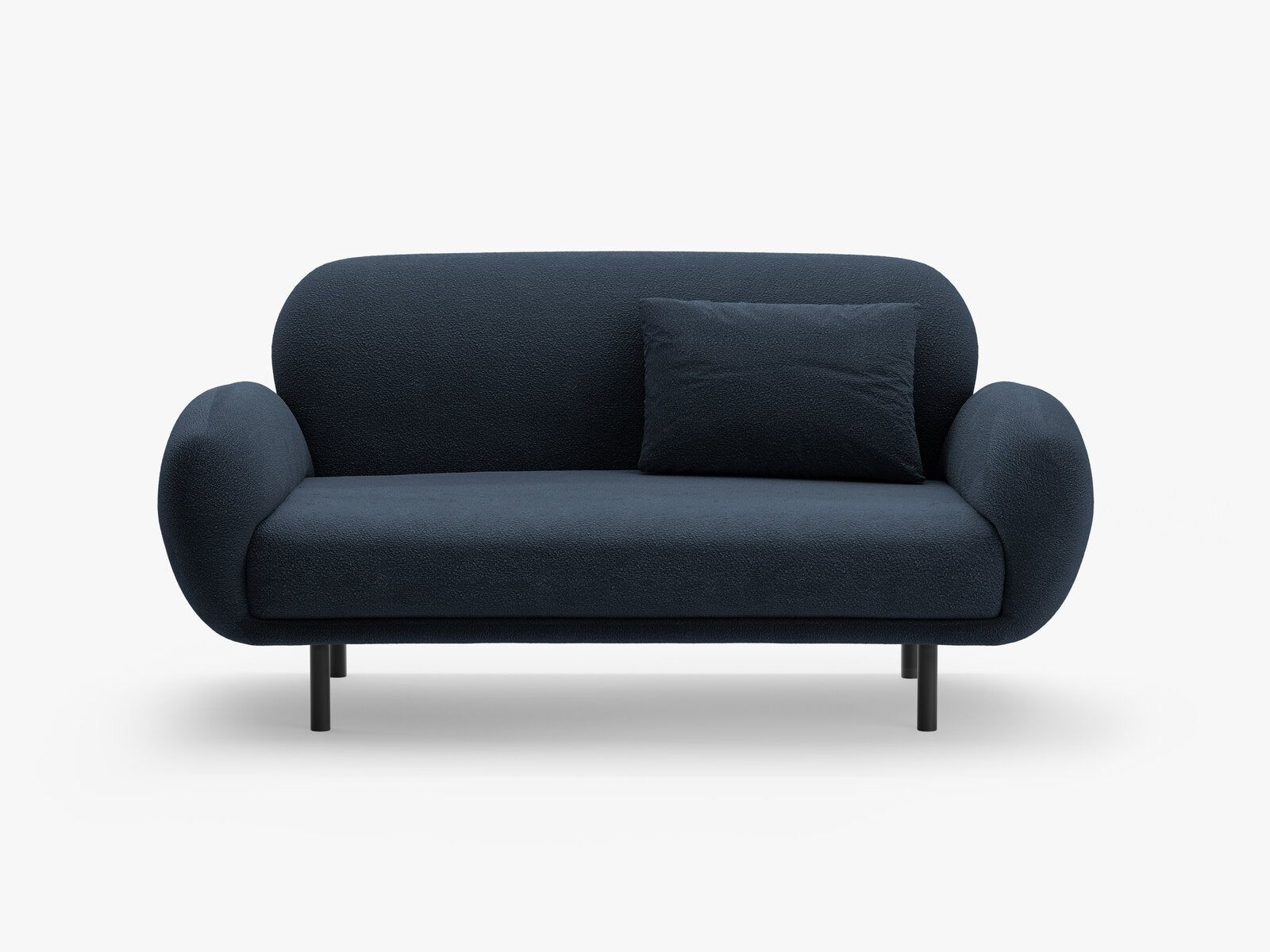 Micadoni Sofa Poppy 2-Sitzer Boucle Baloo Dunkelblau