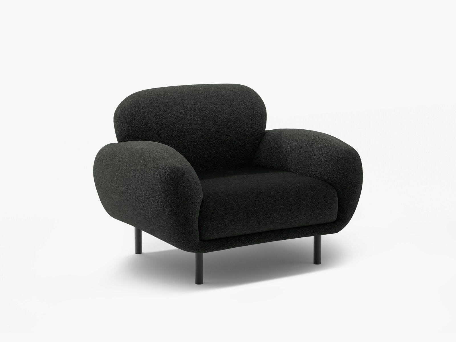 Micadoni Sessel Poppy Boucle Baloo Schwarz