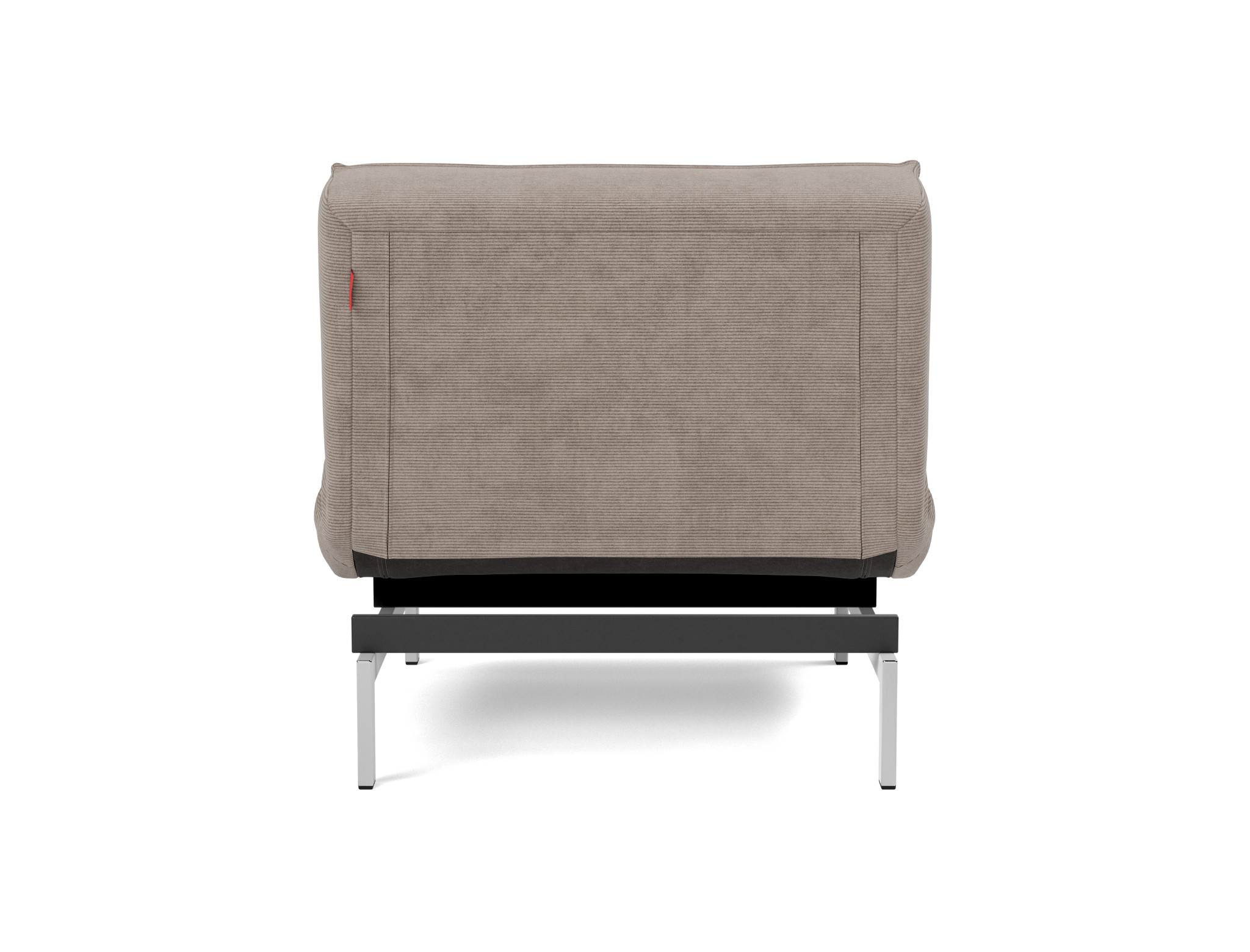 Sessel Splitback Kord Cordufine 318-Beige Beine Chrom