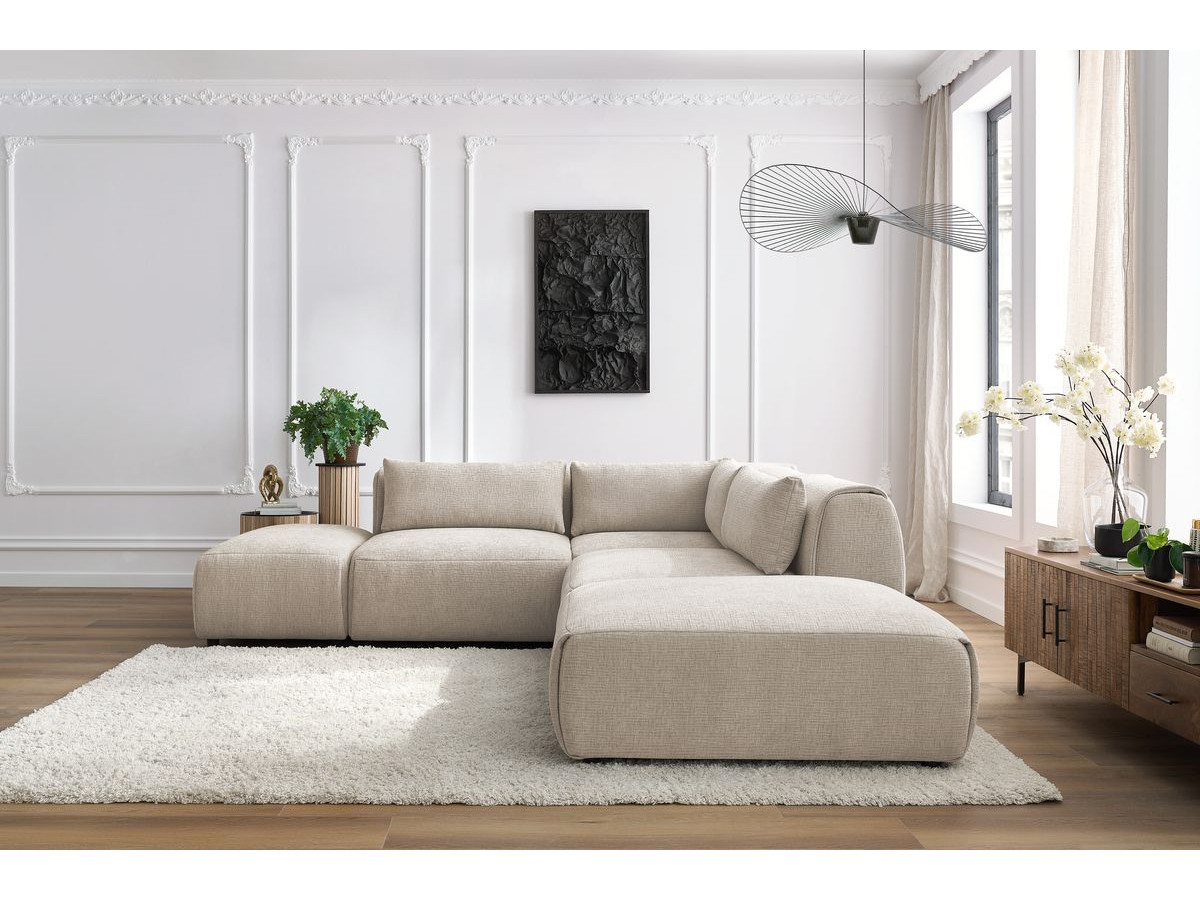 Bobochic Jeanne Ecksofa 271 × 300 cm Strukturstoff Beige