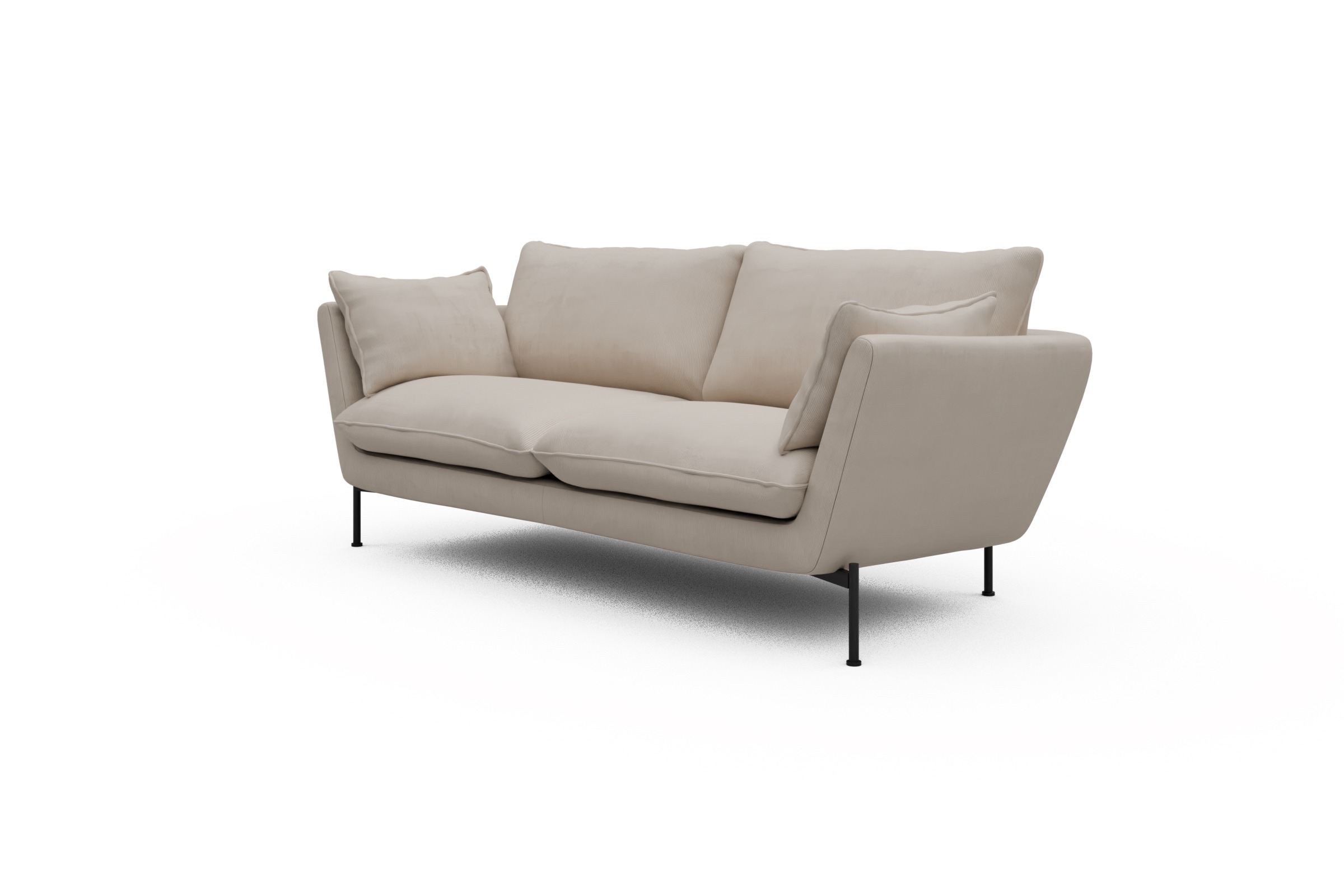 Sofa Anton 2-Sitzer Cordufine-Off-White