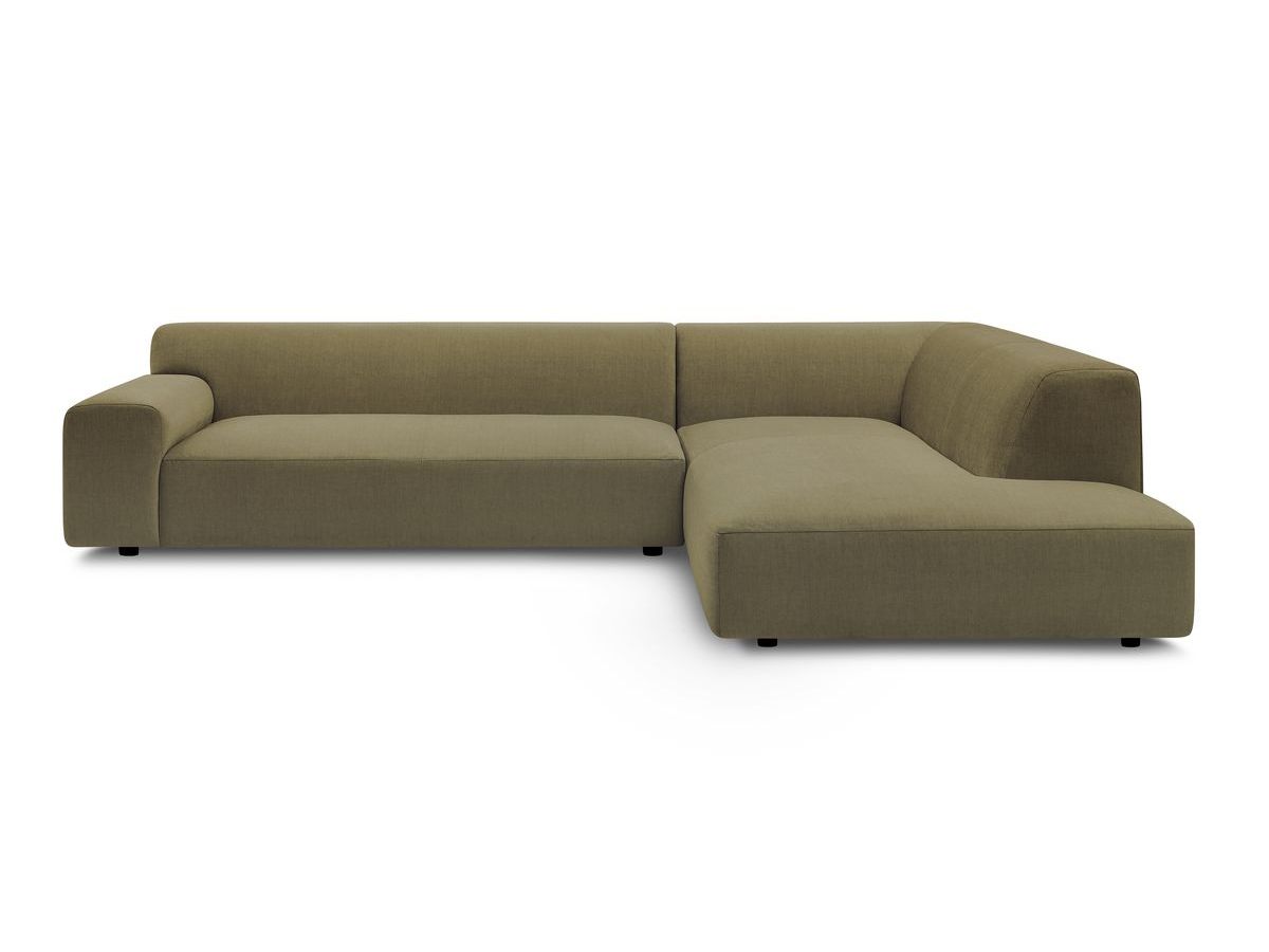 Bobochic Lavena Ecksofa 312 × 220 cm Samt Grün Ecke rechts