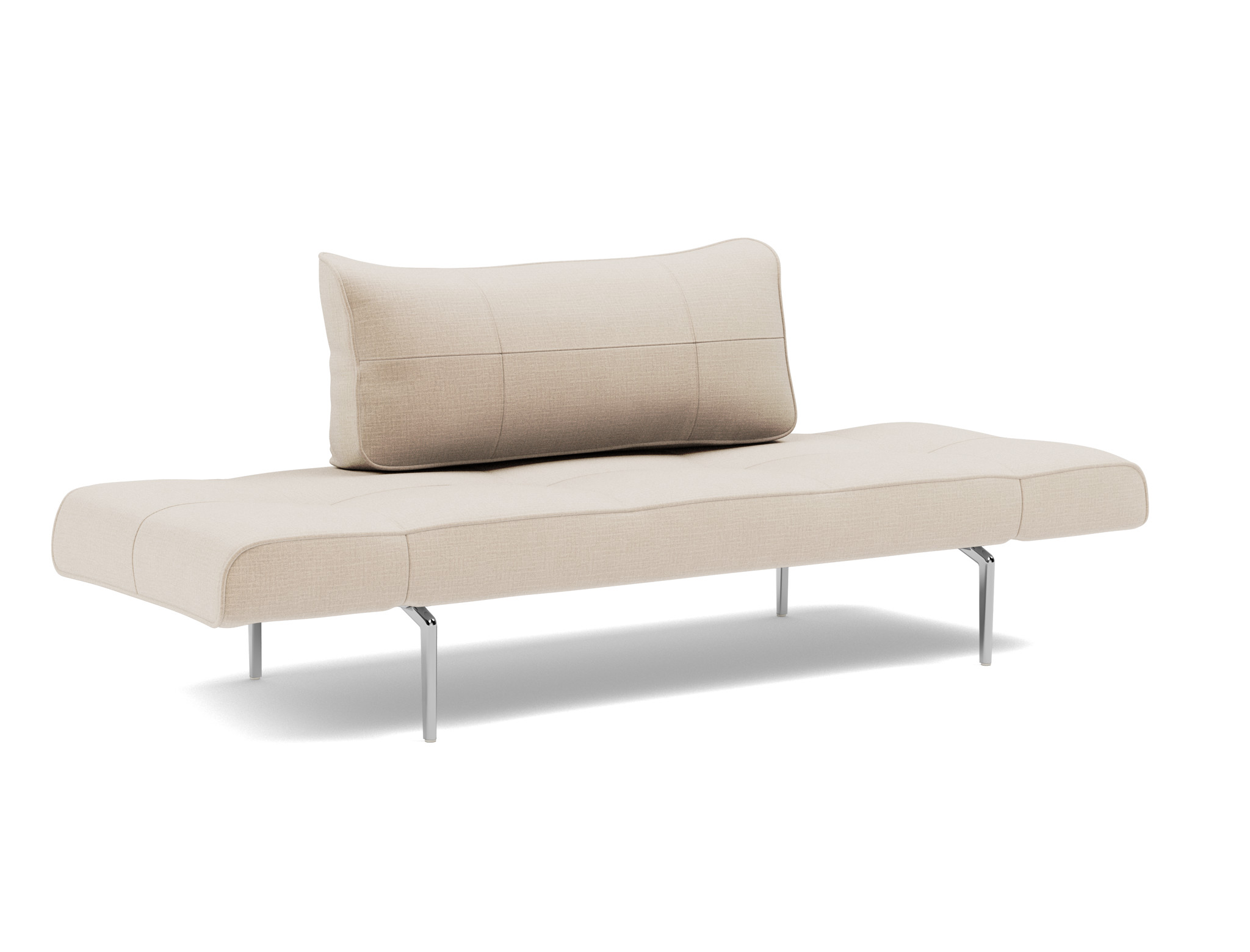 Tagesbett Zeal Chenille Esina 410-Almond-Beige Beine Straw Aluminium