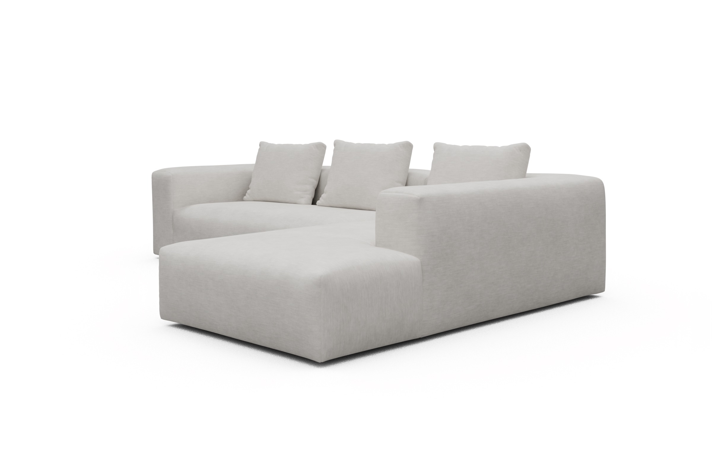Ecksofa Fred Relax-Ecke rechts mit 2,5-Sitzer Vivus-Dusty-Off-White