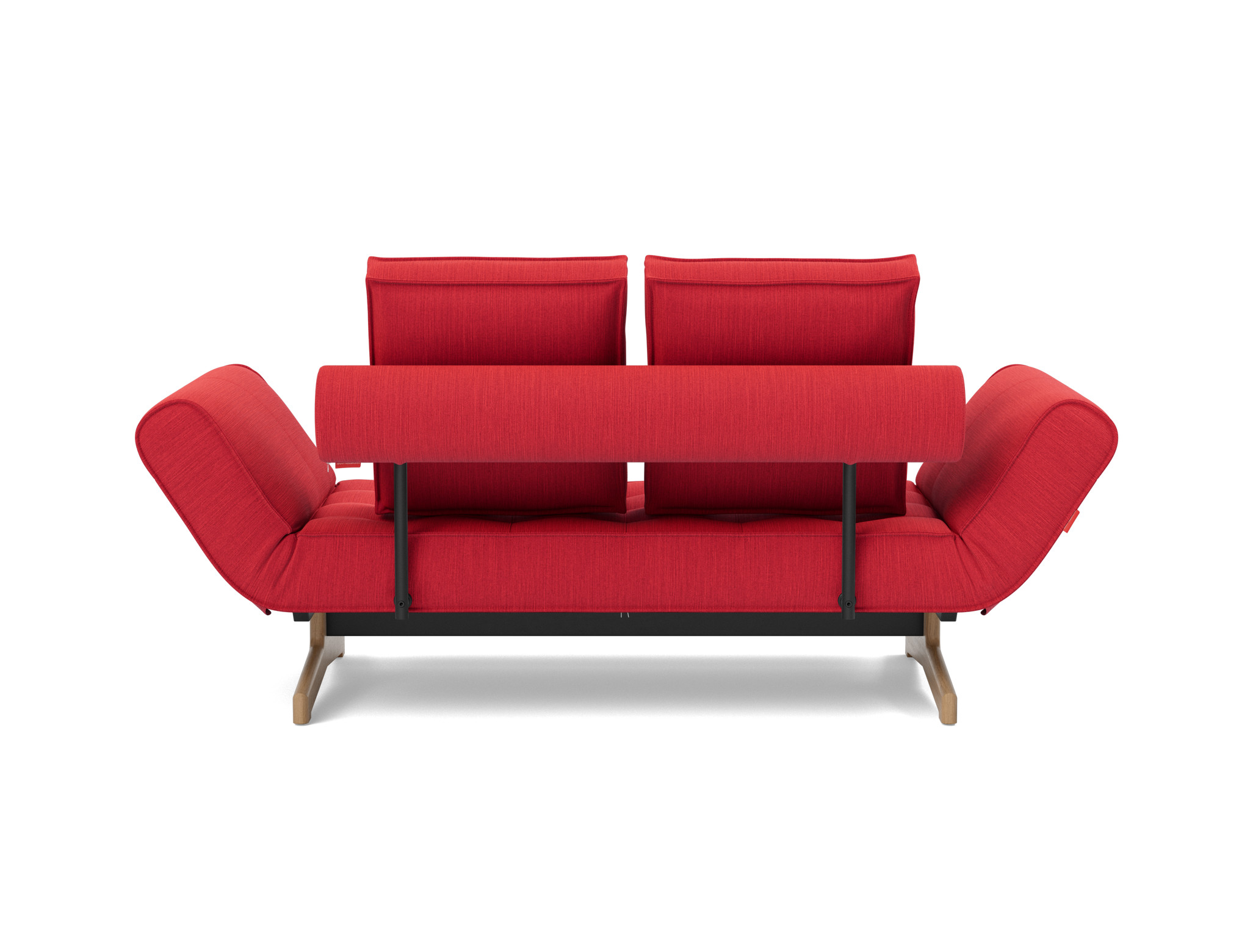Tagesbett Ghia Flachgewebe Elegance 511-Red Beine Eiche