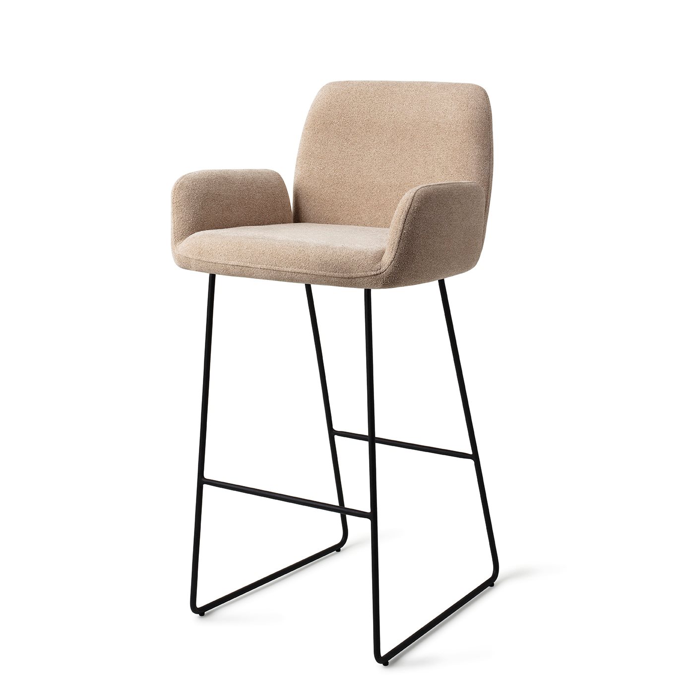 Jesper Home Barhocker Misaki Funky-Fudge Slide Schwarz Tresenhöhe (65cm)