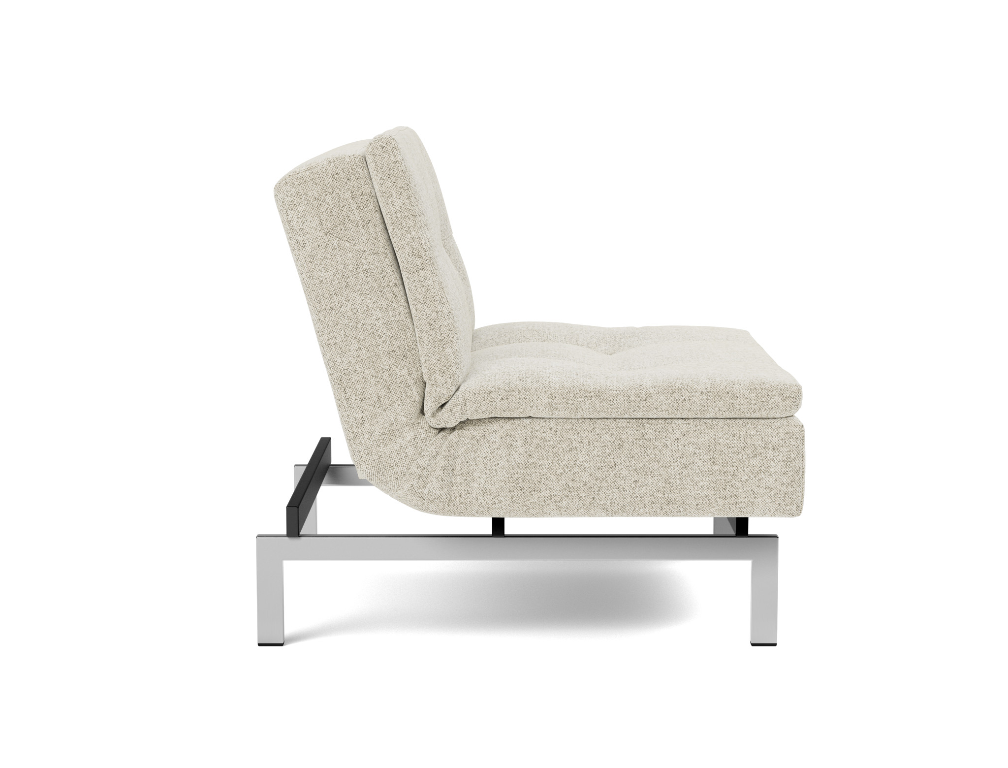 Sessel Dublexo Strukturierter Stoff Taura 357-Off-White Beine Chrom