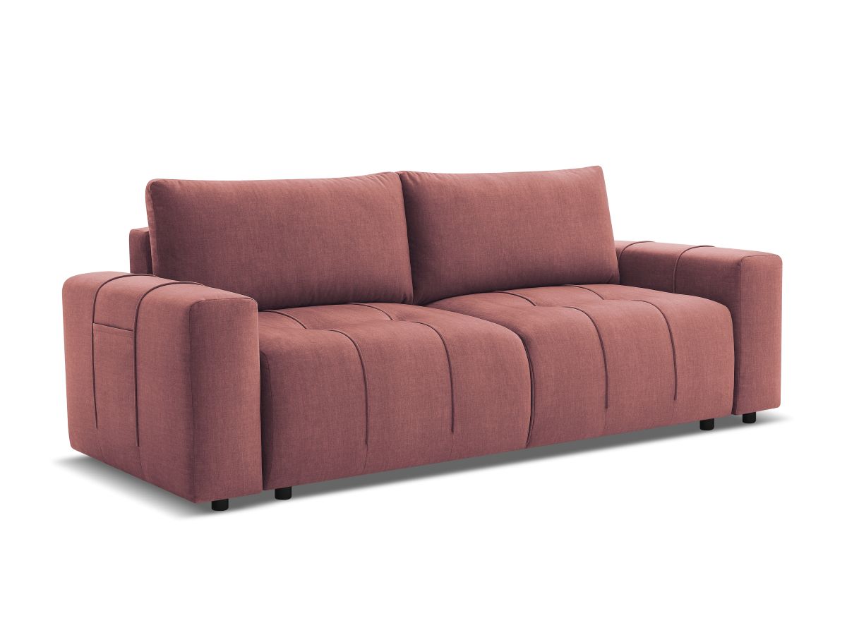 Bobochic Arsene Schlafsofa 3-Sitzer mit Bettkasten Samt Orange
