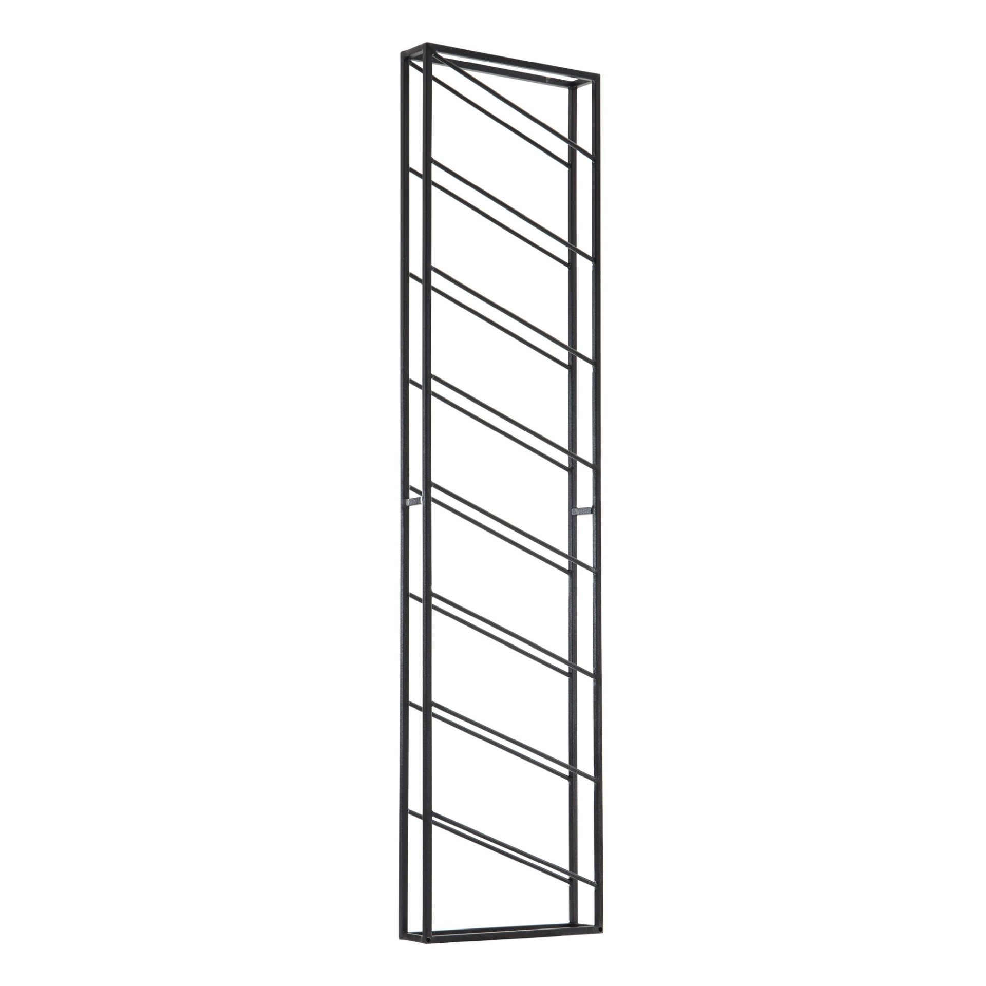 Flaschenregal Akrehamn Metall Schwarz 36 × 8 × 150 cm