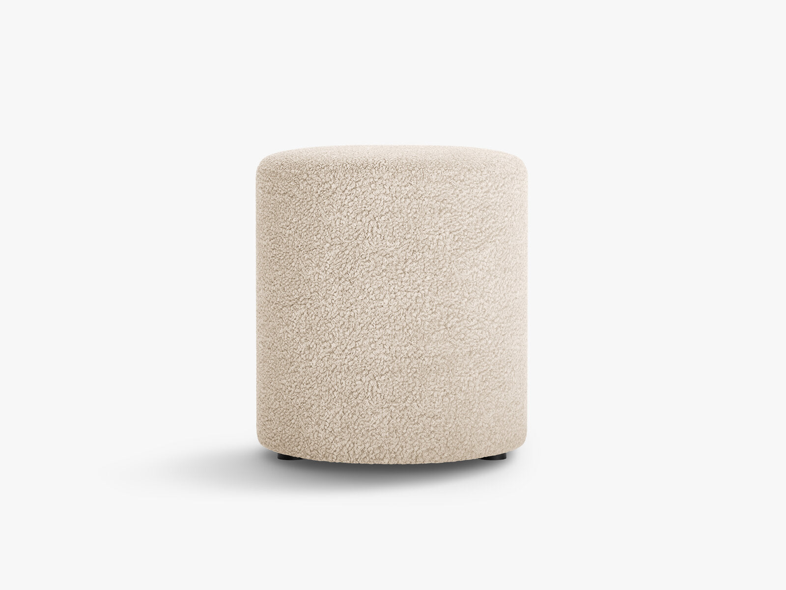 Micadoni Pouf Dia 40cm Boucle Rolf Helles Beige