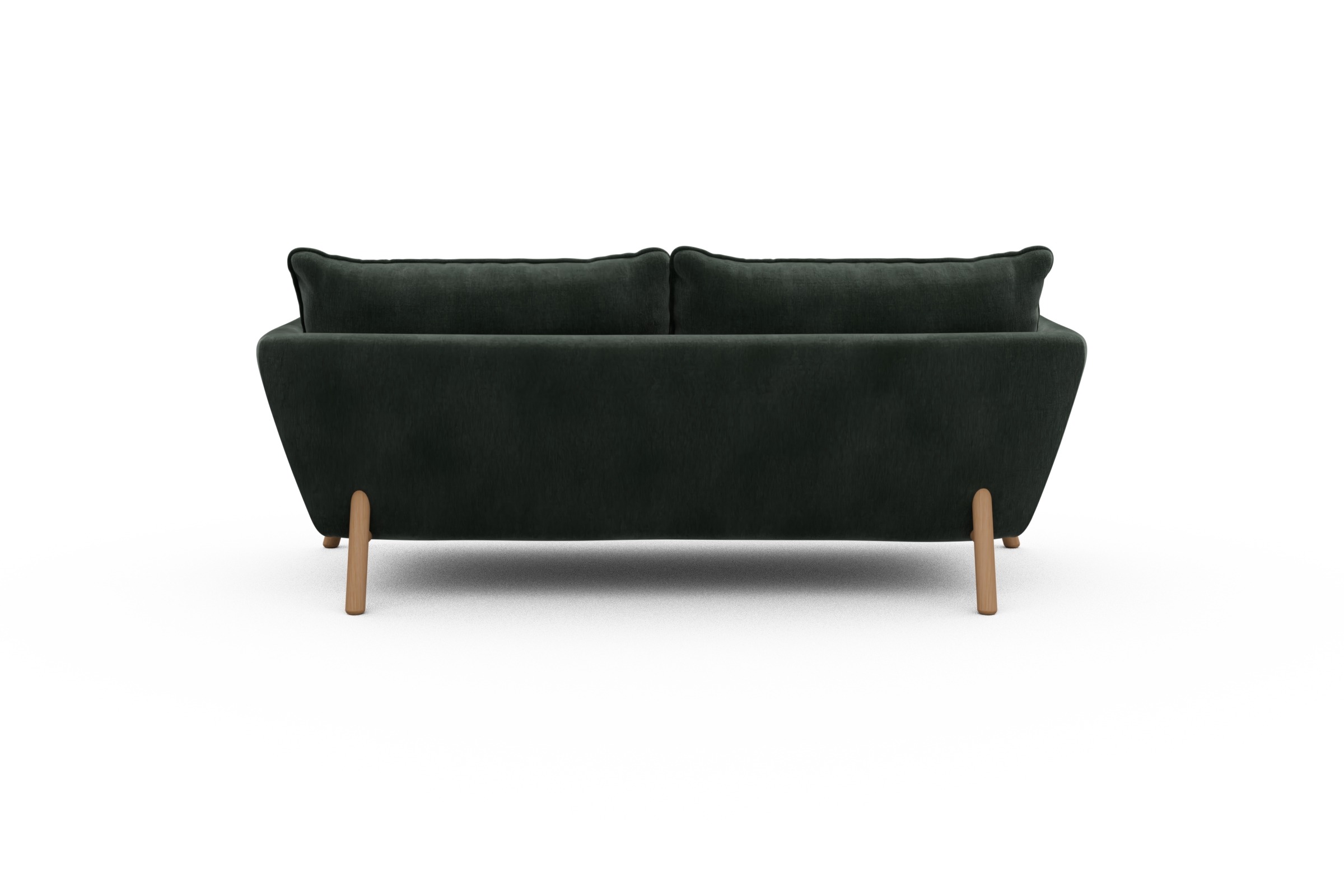 Sofa Emil PREMIUM 2-Sitzer Beinfarbe Eiche Natur Smooth-Laurel-Green