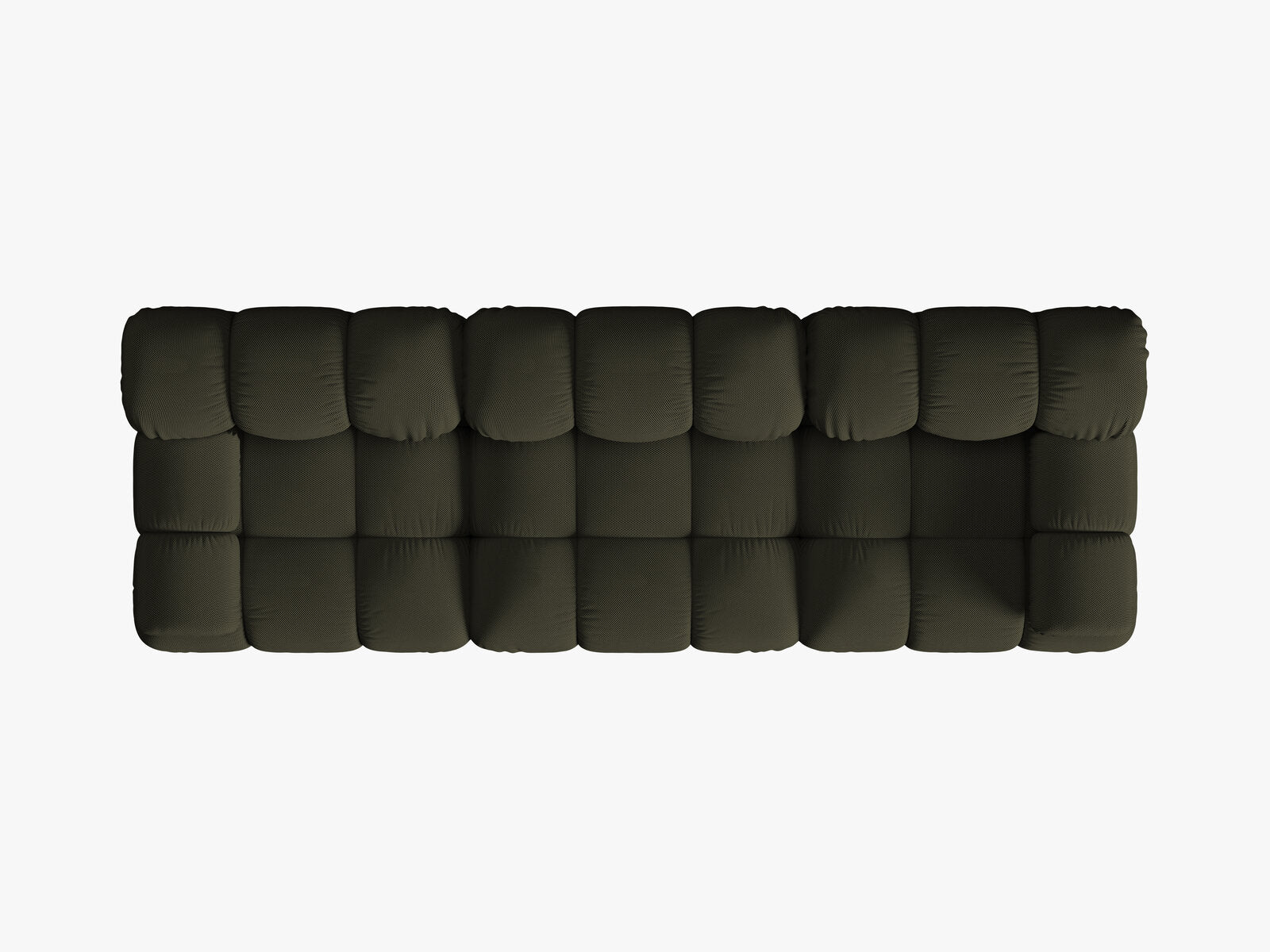 Micadoni Modulares Sofa Bellis 3-Sitzer 3D-Stoff Sonic Amazonas Grün