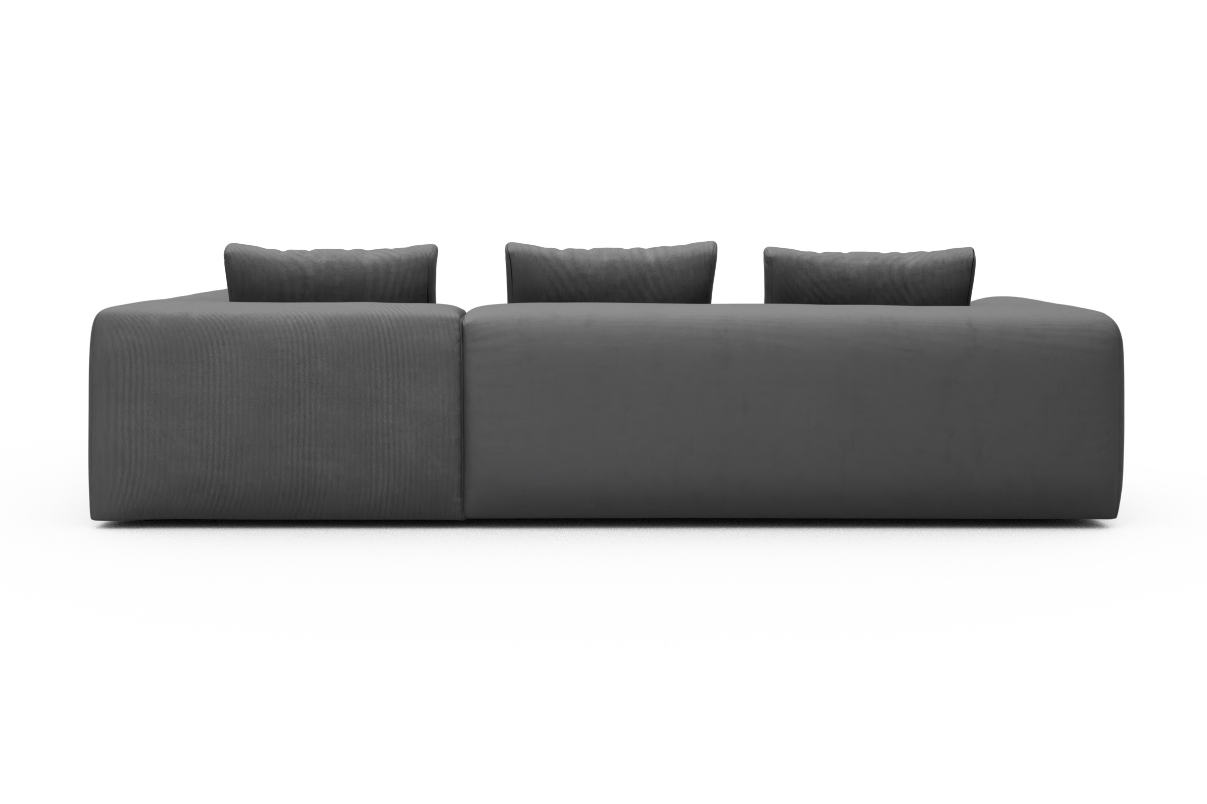 Ecksofa Fred Relax-Ecke rechts mit 2,5-Sitzer Cordufine-Grey