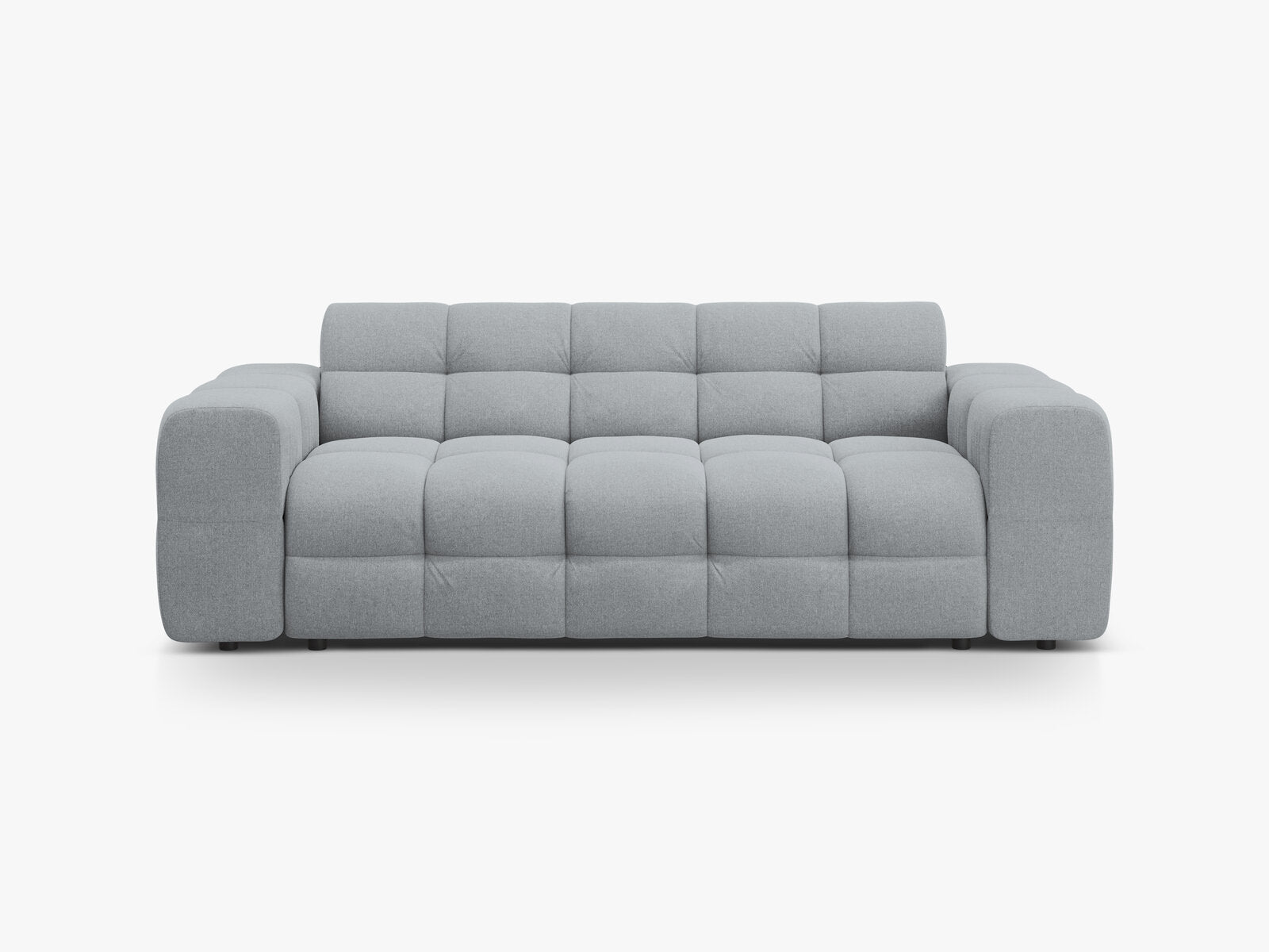 Micadoni Sofa Kendal 3-Sitzer Strukturierter Stoff Platinum