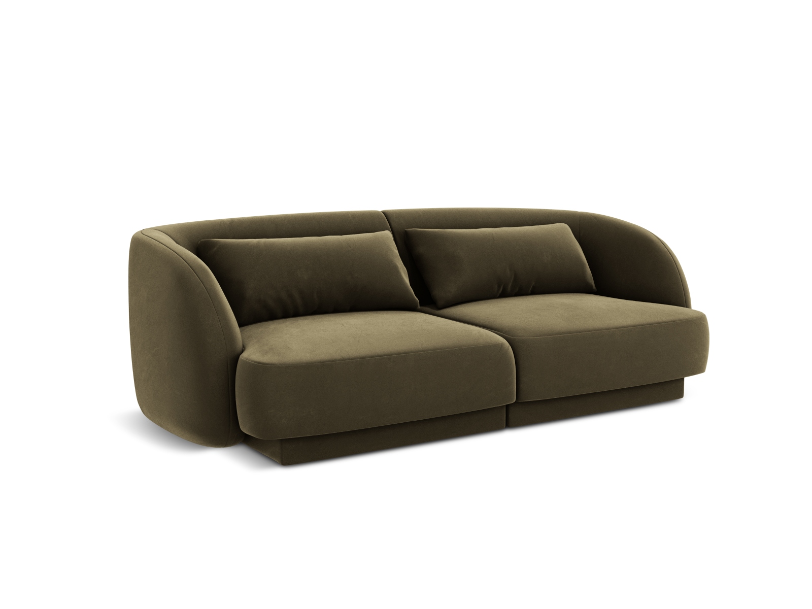 Cosmopolitan Design Sofa Tulum 2-Sitzer Samt Bluvel Grün
