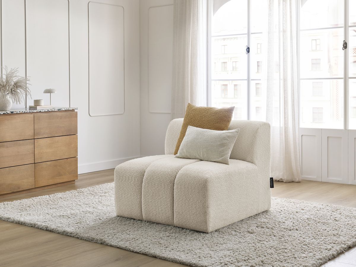 Bobochic Annecy Sofamodul 1-Sitzer Bouclé-Stoff Beige
