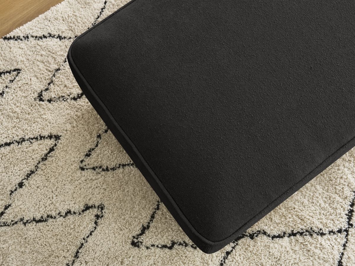 Bobochic Zephyr Pouf Strukturstoff Schwarz