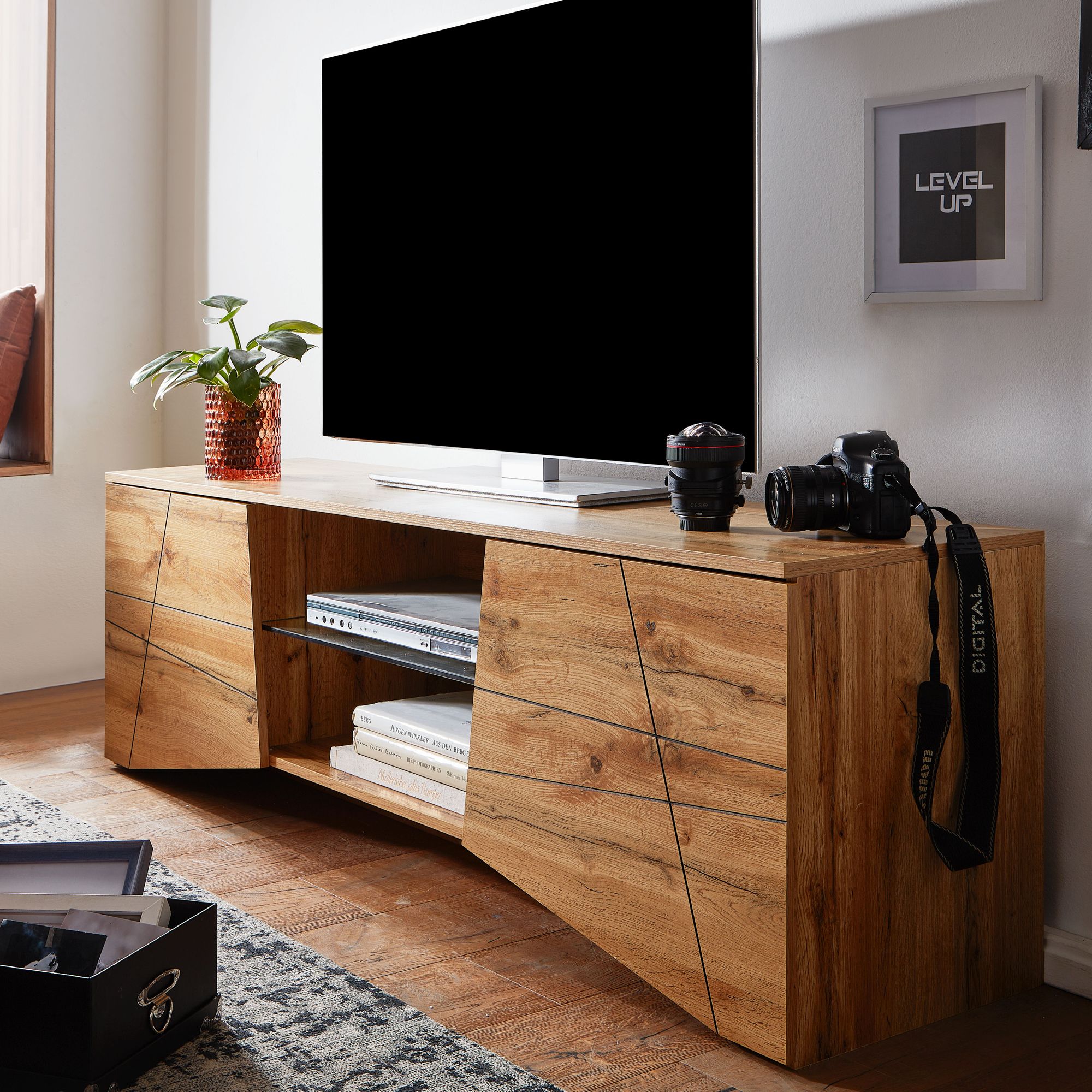 TV-Board Anholt Braun 160 × 40 × 50 cm