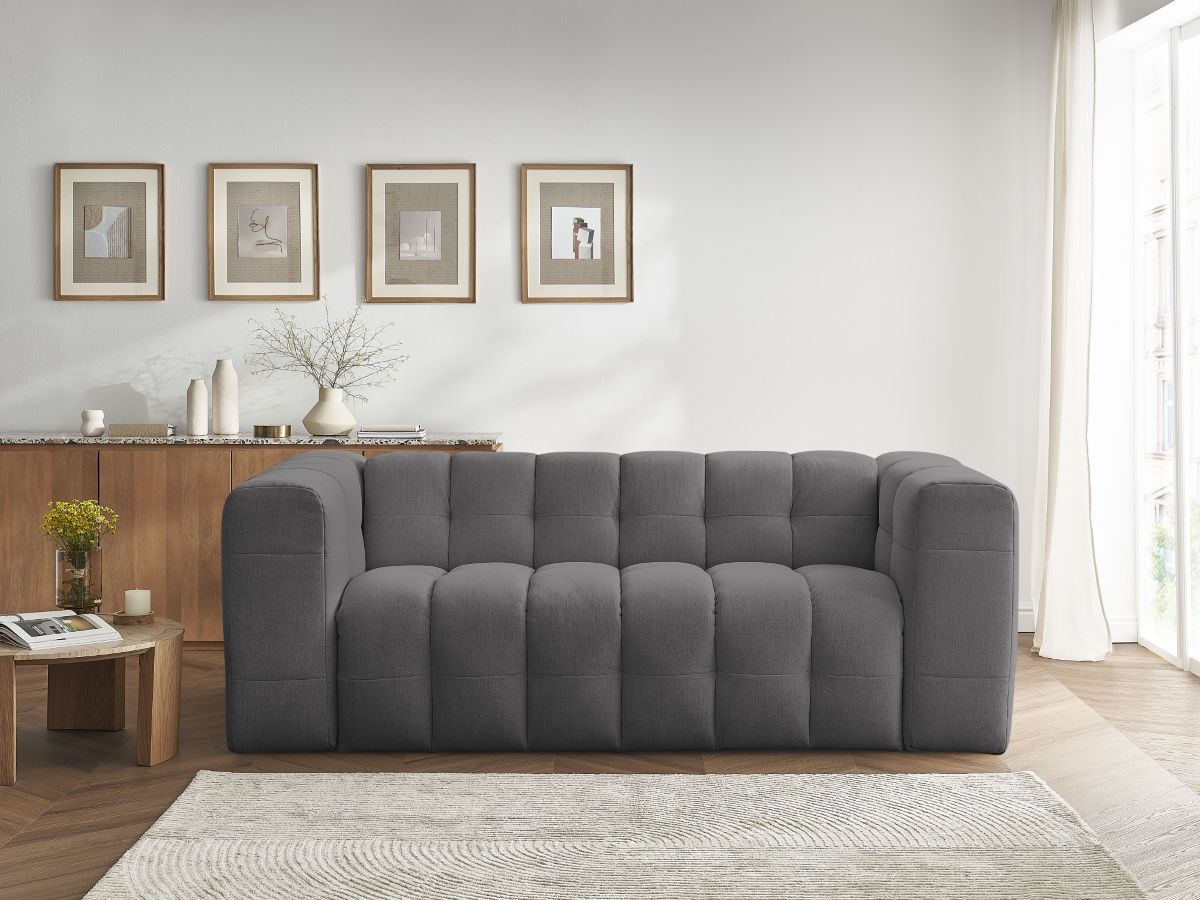 Bobochic Cloud Schlafsofa 3-Sitzer Stoff Dunkelgrau
