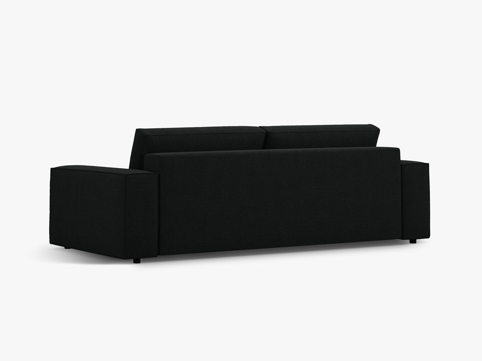 Micadoni Schlafsofa Jodie 3-Sitzer Boucle Baloo Schwarz