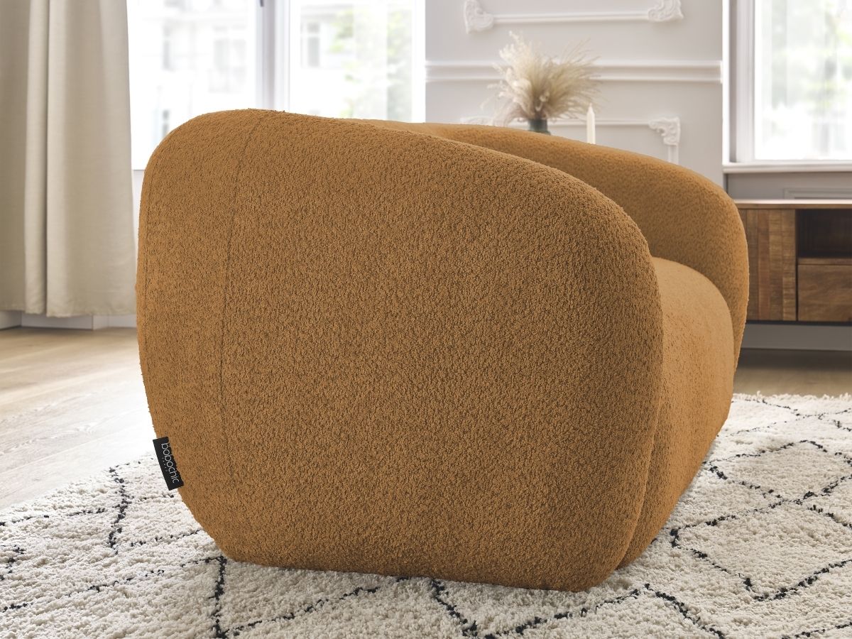 Bobochic Celine Sofa 2-Sitzer Bouclé-Stoff Gelb