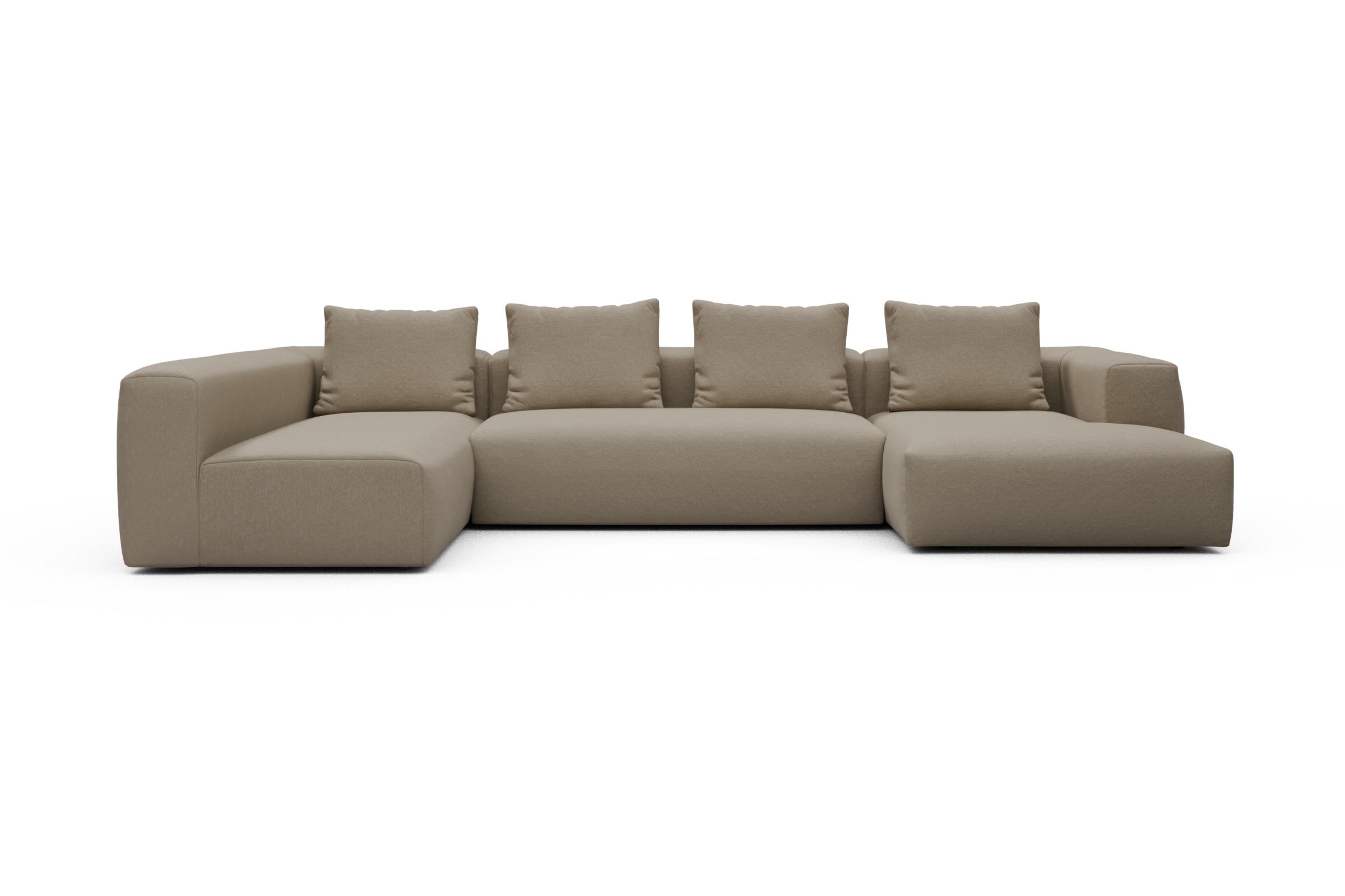 Skandi Home Wohnlandschaft Fred Chaiselongue rechts mit 2-Sitzer und lange Armlehne links Satya-Natural moebelfaktor