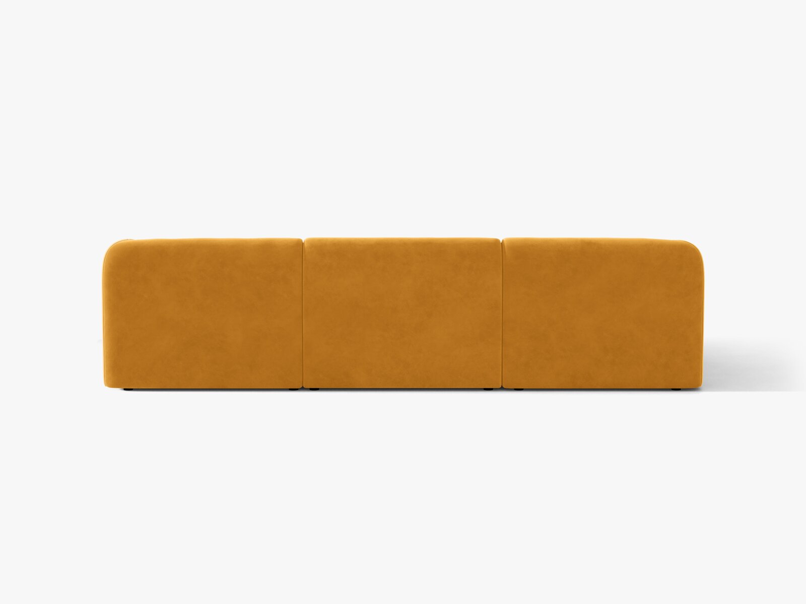 Micadoni Ecksofa Miley 4-Sitzer Links Samt Venus Gelb