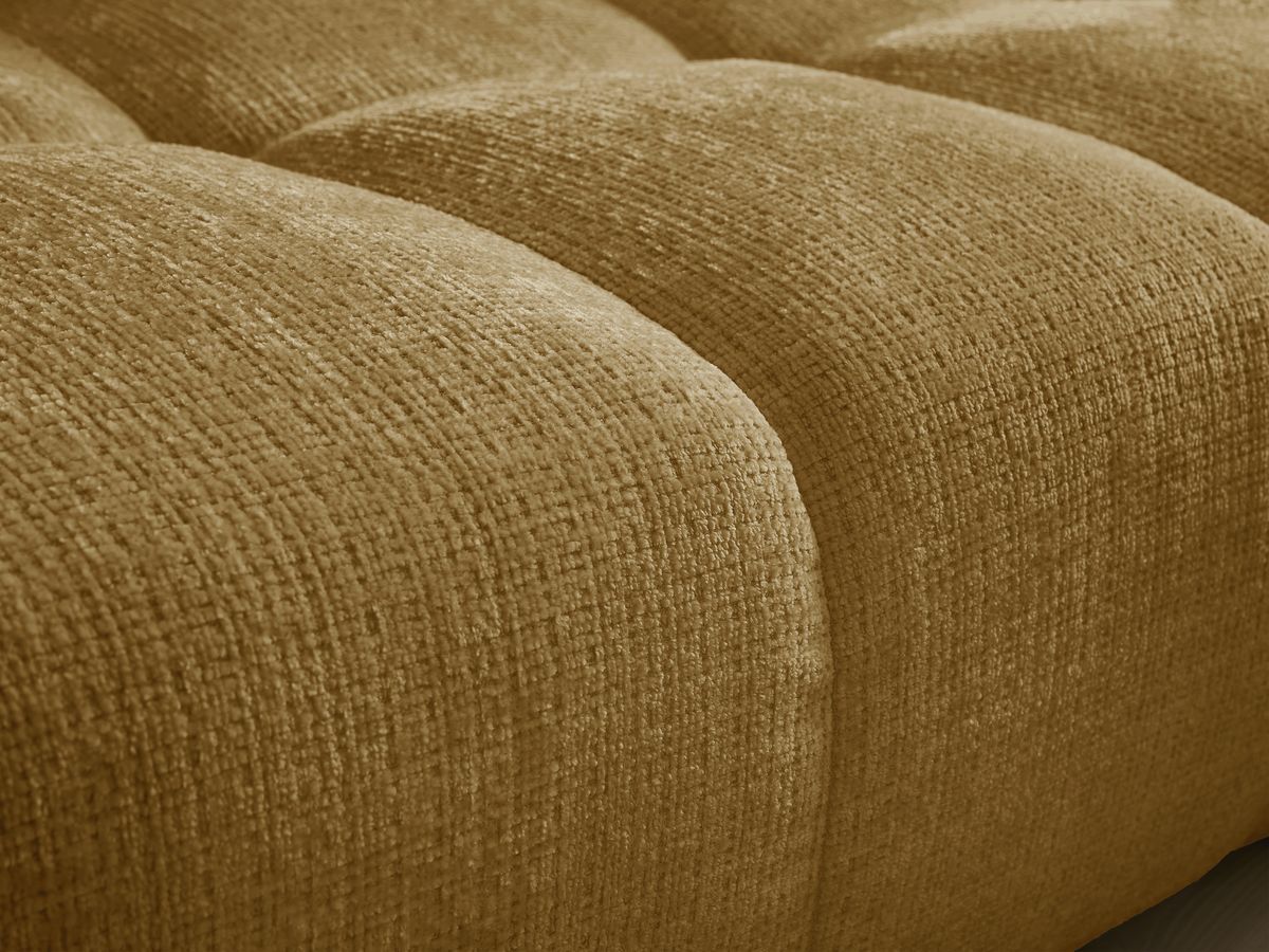 Bobochic Anakin Sofa 3-Sitzer, 2 Kissen Strukturstoff Gelb