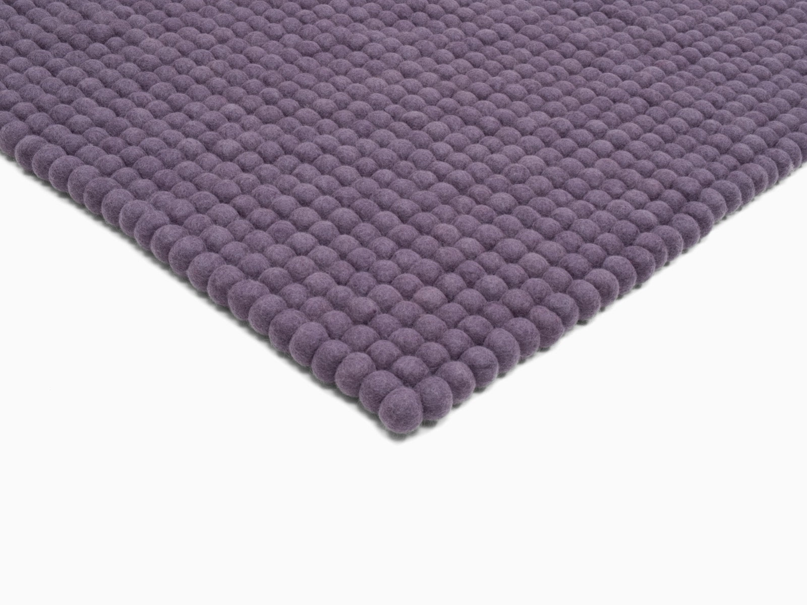 myfelt Frida Filzkugelteppich Violett rechteckig 70 x 100 cm