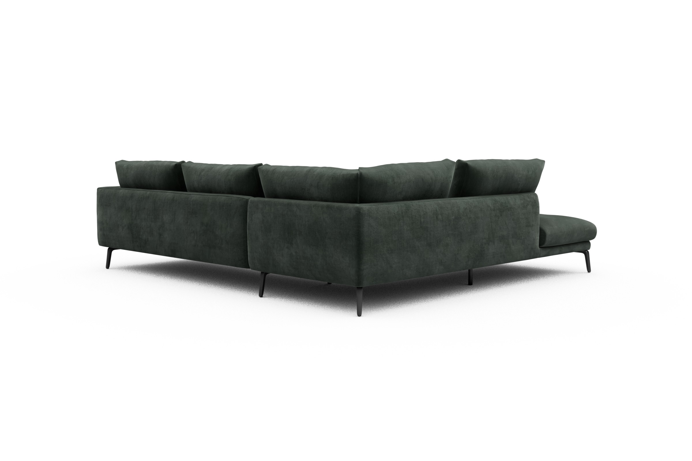 Ecksofa Karl Relax-Ecke links mit 2,5-Sitzer Smooth-Laurel-Green