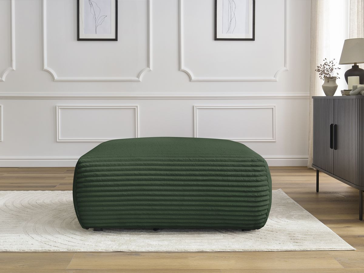 Bobochic Lucien Pouf Breitcord weich Grün