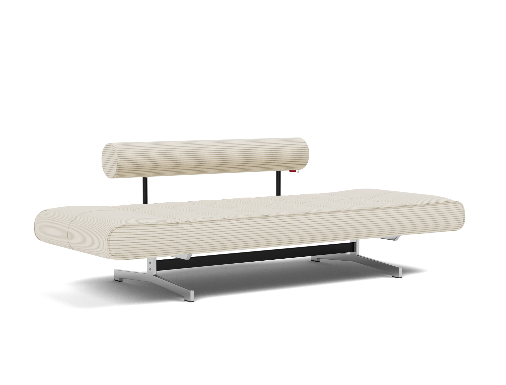 Tagesbett Ghia Kord Corduroy 594-Ivory Beine Chrom