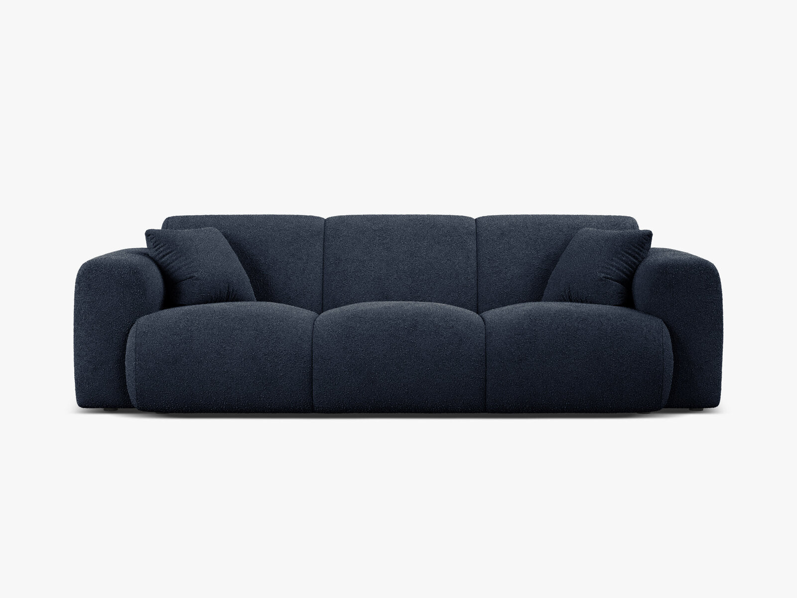 Micadoni Sofa Molino 3-Sitzer Boucle Baloo Dunkelblau