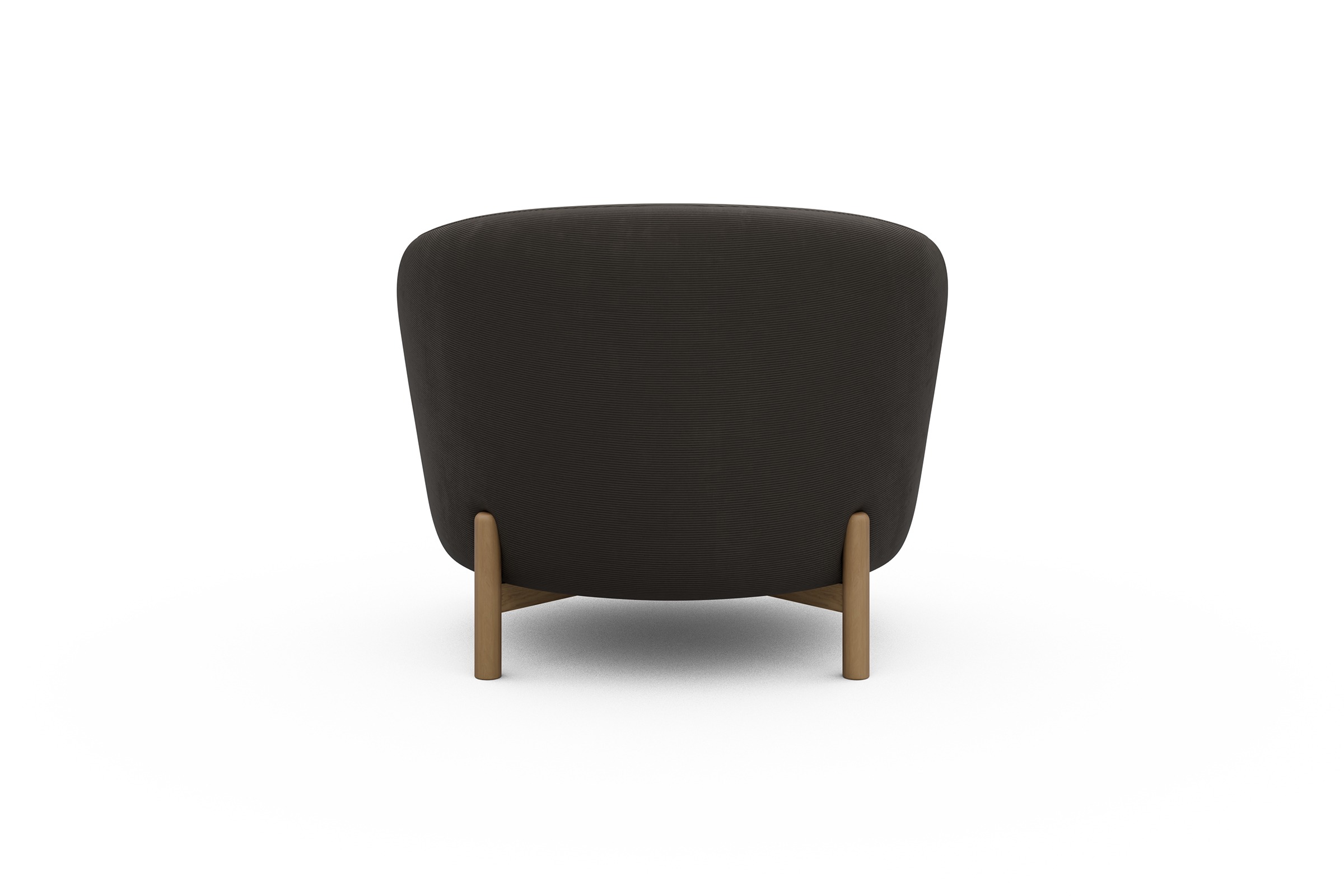 Sessel Ronda Holzbeine Eiche Natur Cordufine-Taupe