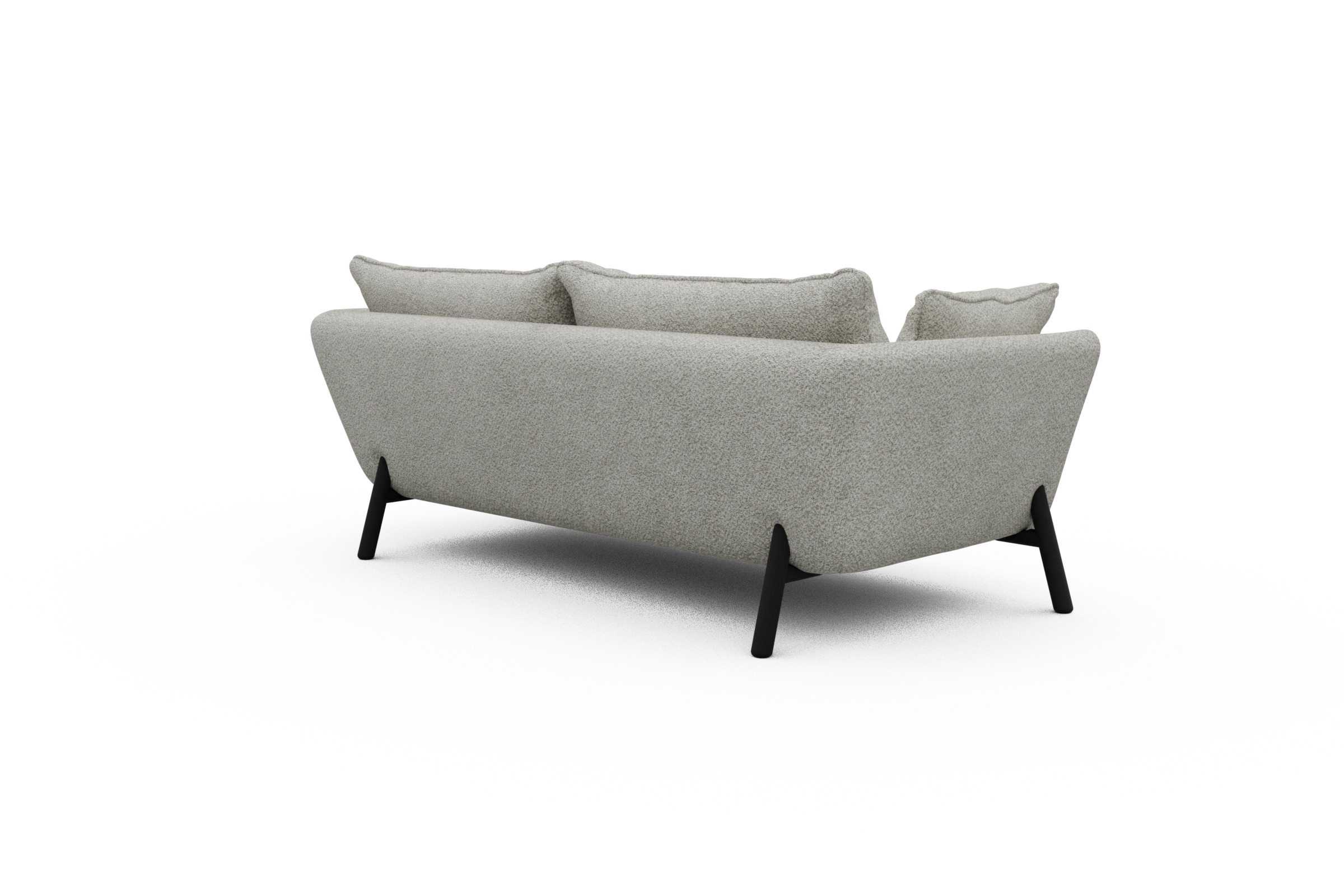 Sofa Emil PREMIUM 2-Sitzer Beinfarbe Eiche Schwarz Vanora-Warm-Sand