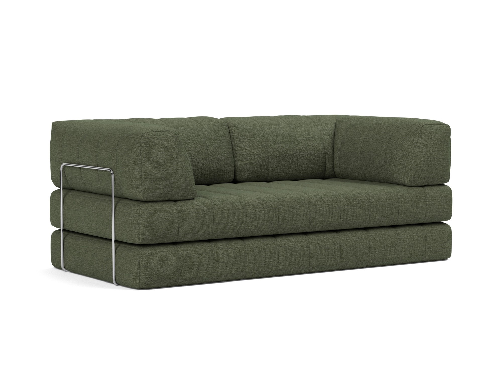 Schlafsofa CozyPad mit Armlehnen Strukturierter Stoff Taura 353-Forest