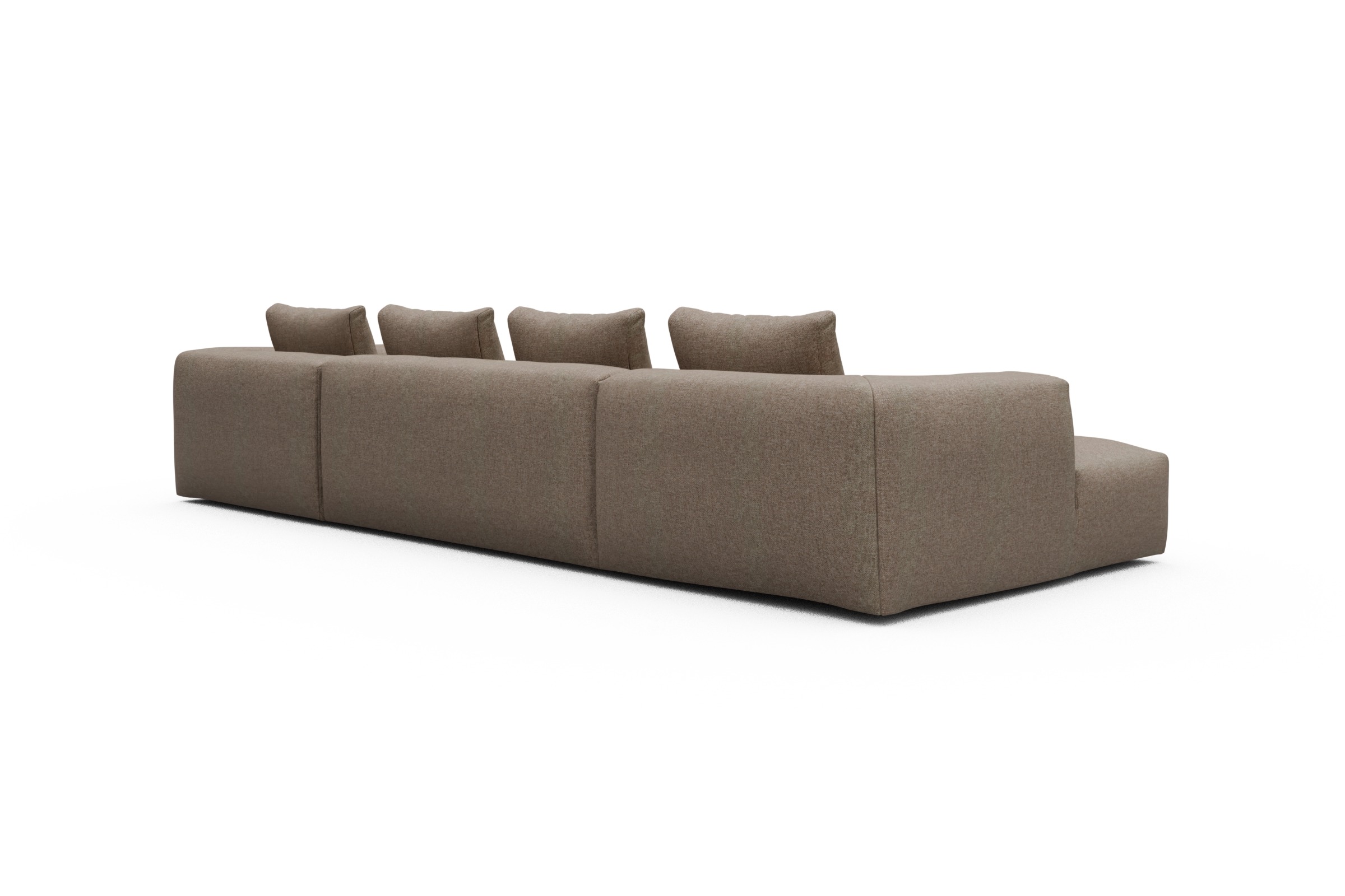 Wohnlandschaft Fred Relax-Ecke rechts mit 2-Sitzer und Chaiselongue links Sama-Antelope