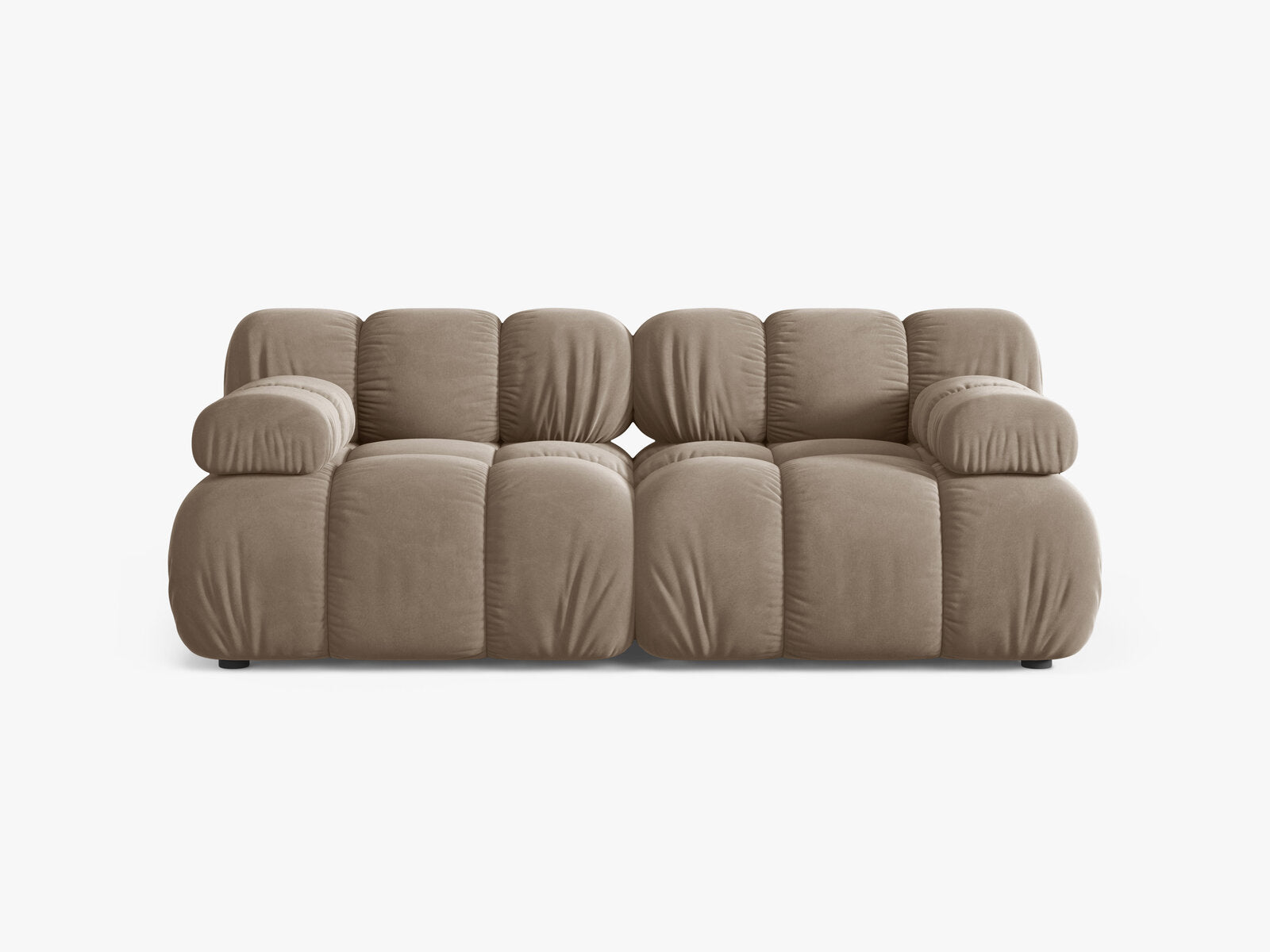 Micadoni Modulares Sofa Bellis 2-Sitzer Samt Bluvel Cappuccino