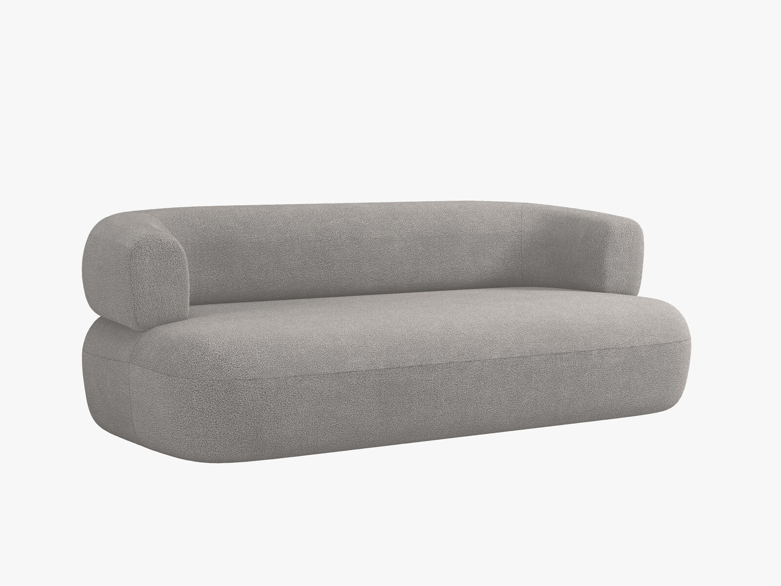 Micadoni Sofa Jenny 2-Sitzer Boucle Now or Never Hellgrau