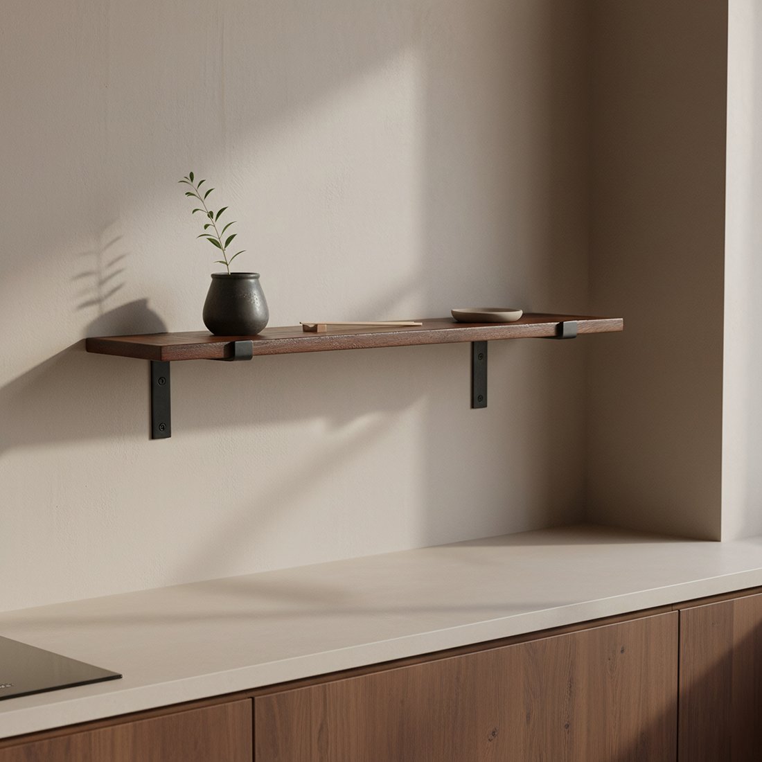 Raw Materials Factory Wandregal braun 80cm